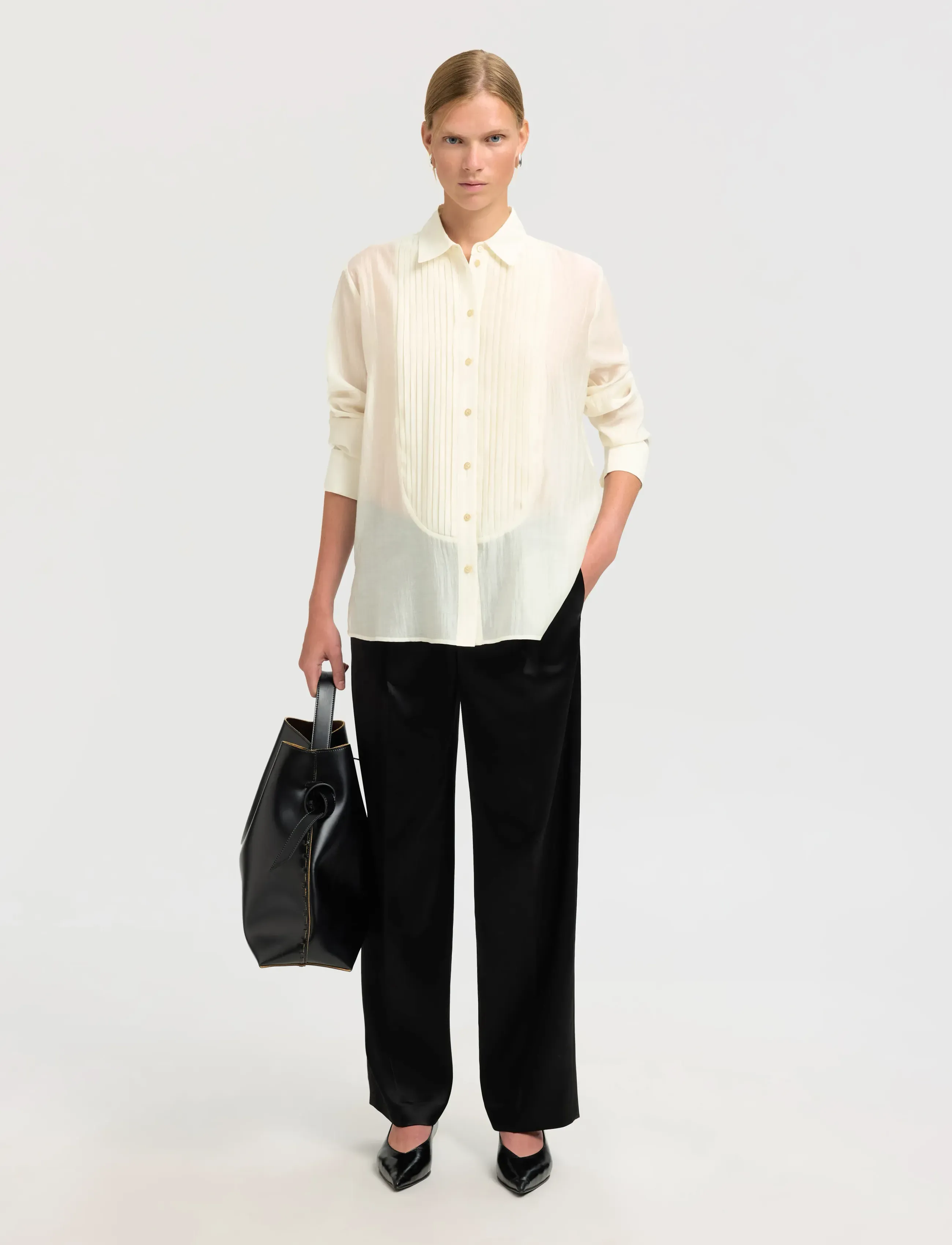 Selected - SLFIRIS RELAXED LS SHIRT B - langärmlige hemden - angora - 5