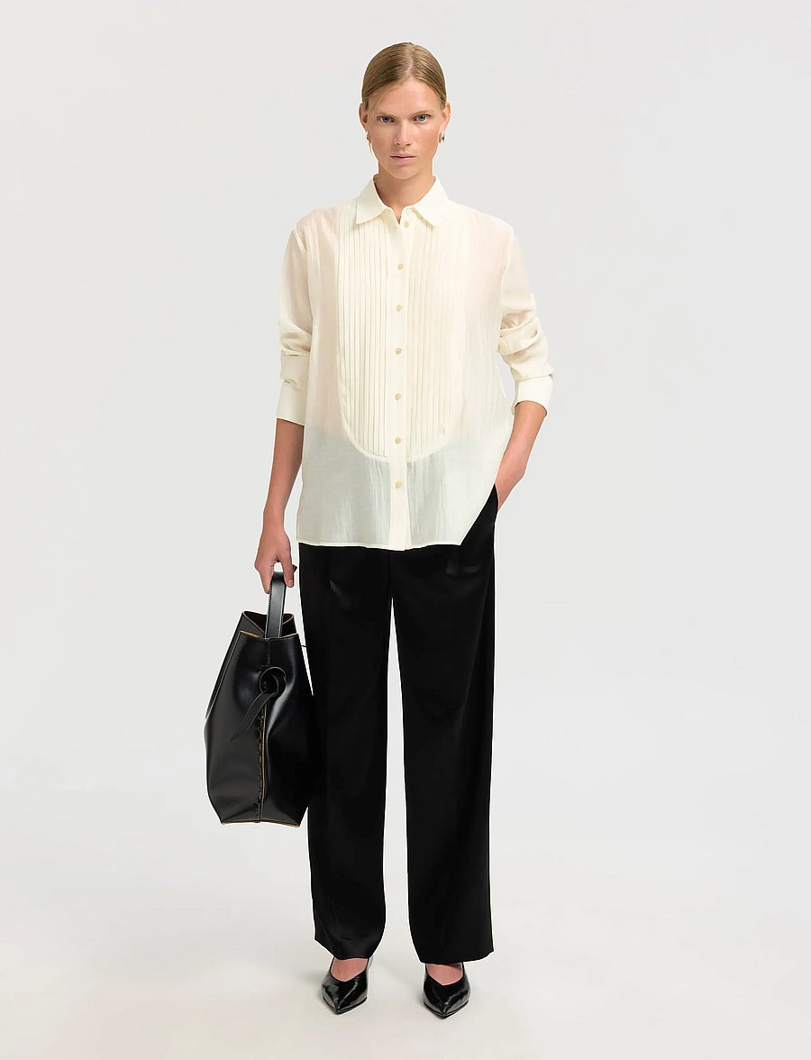Selected - SLFIRIS RELAXED LS SHIRT B - langærmede skjorter - angora - 5