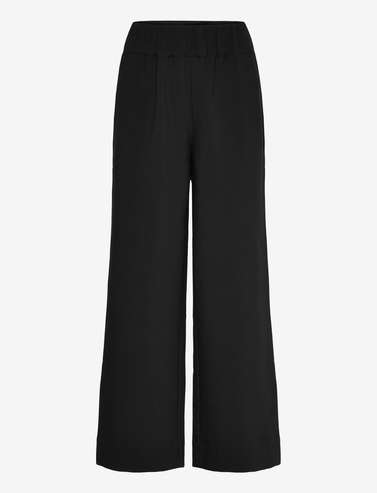 Selected - SLFPATRICIA MW WIDE PANT B - bukser med brede ben - black - 0