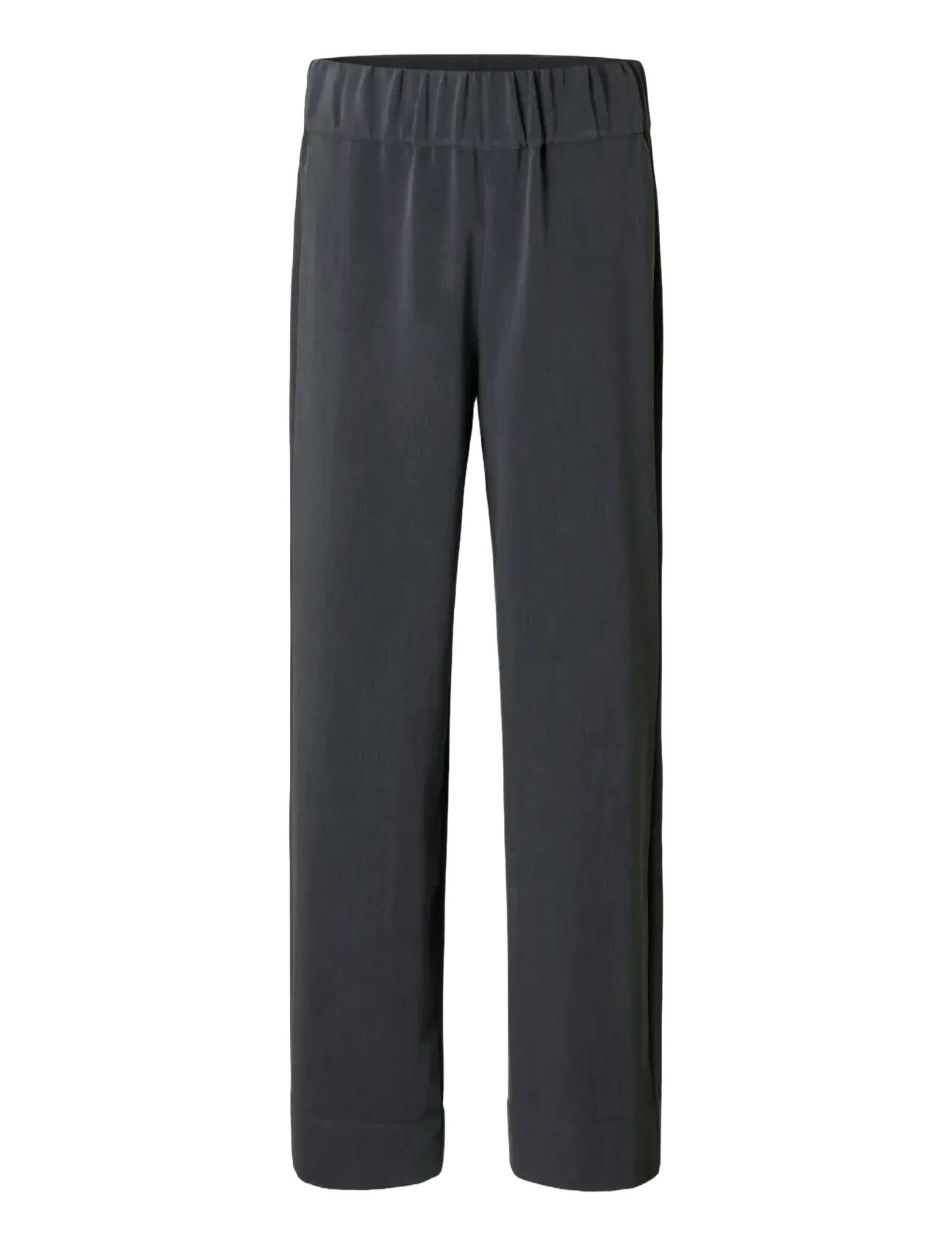 Selected SLFPATRICIA MW WIDE PANT B - Püksid - MEDIUM GREY MELANGE / grey