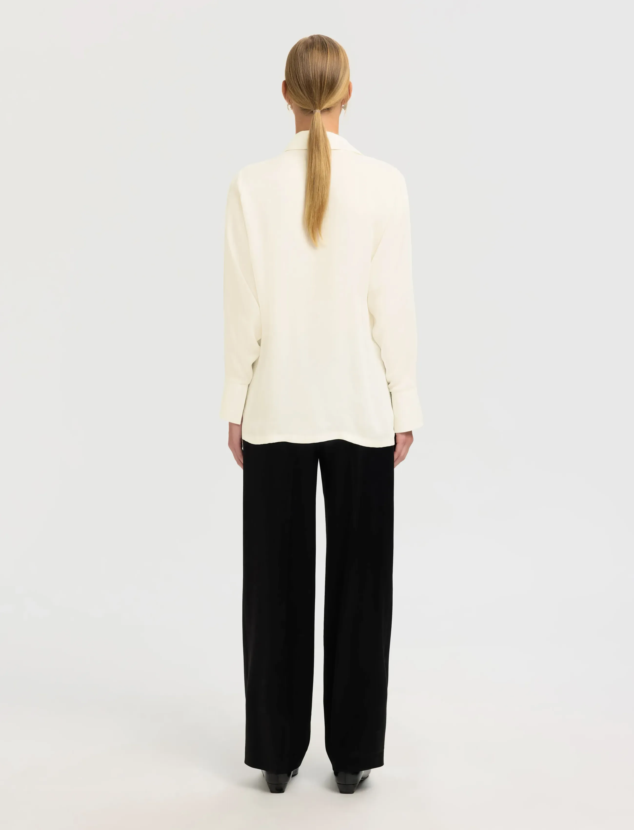Selected - SLFJOLLY LS WRAP TOP B - langerma skyrtur - gardenia - 2