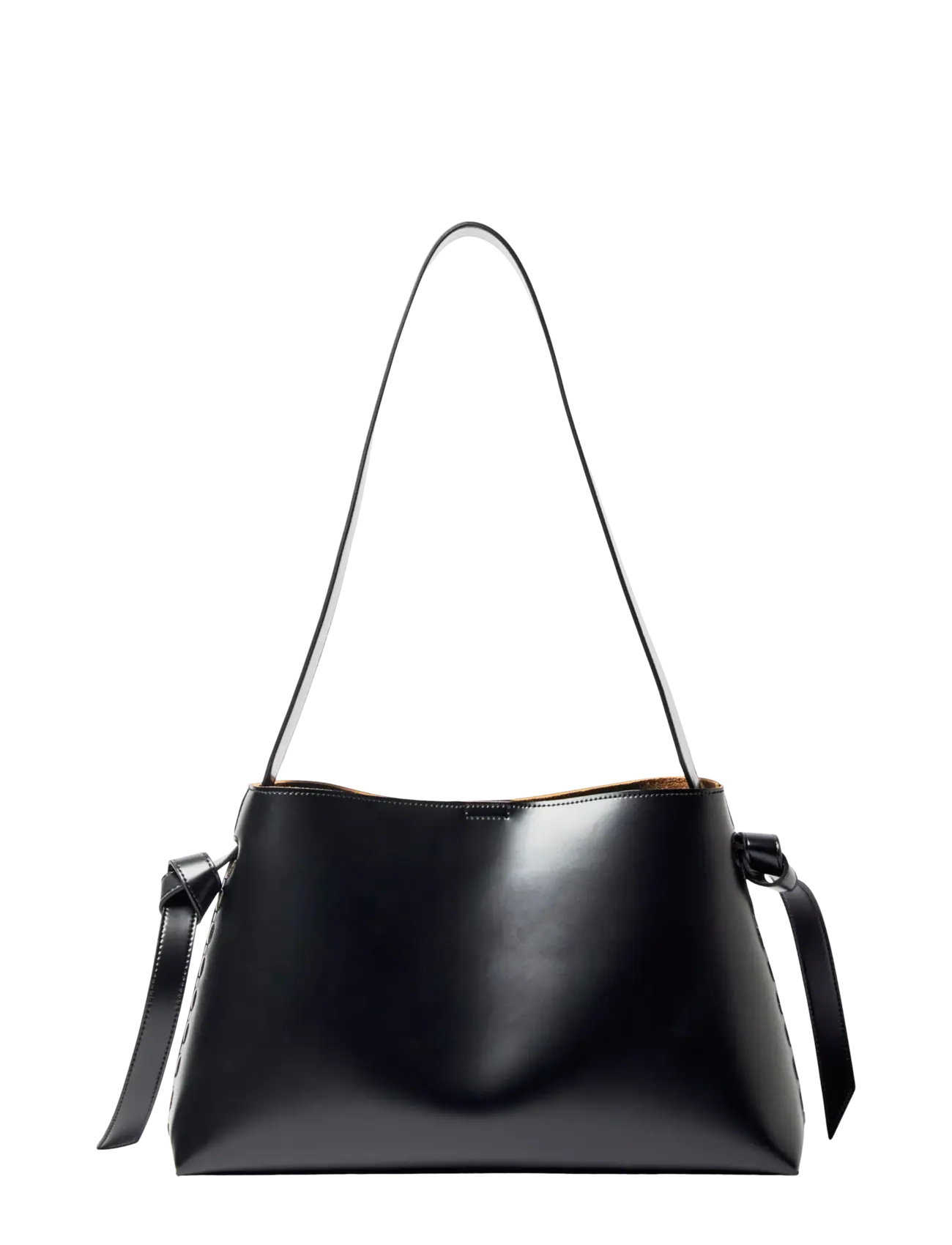 Selected SLWSTELLA MEDIUM LEATHER BAG - Val kaupenda - BLACK / black