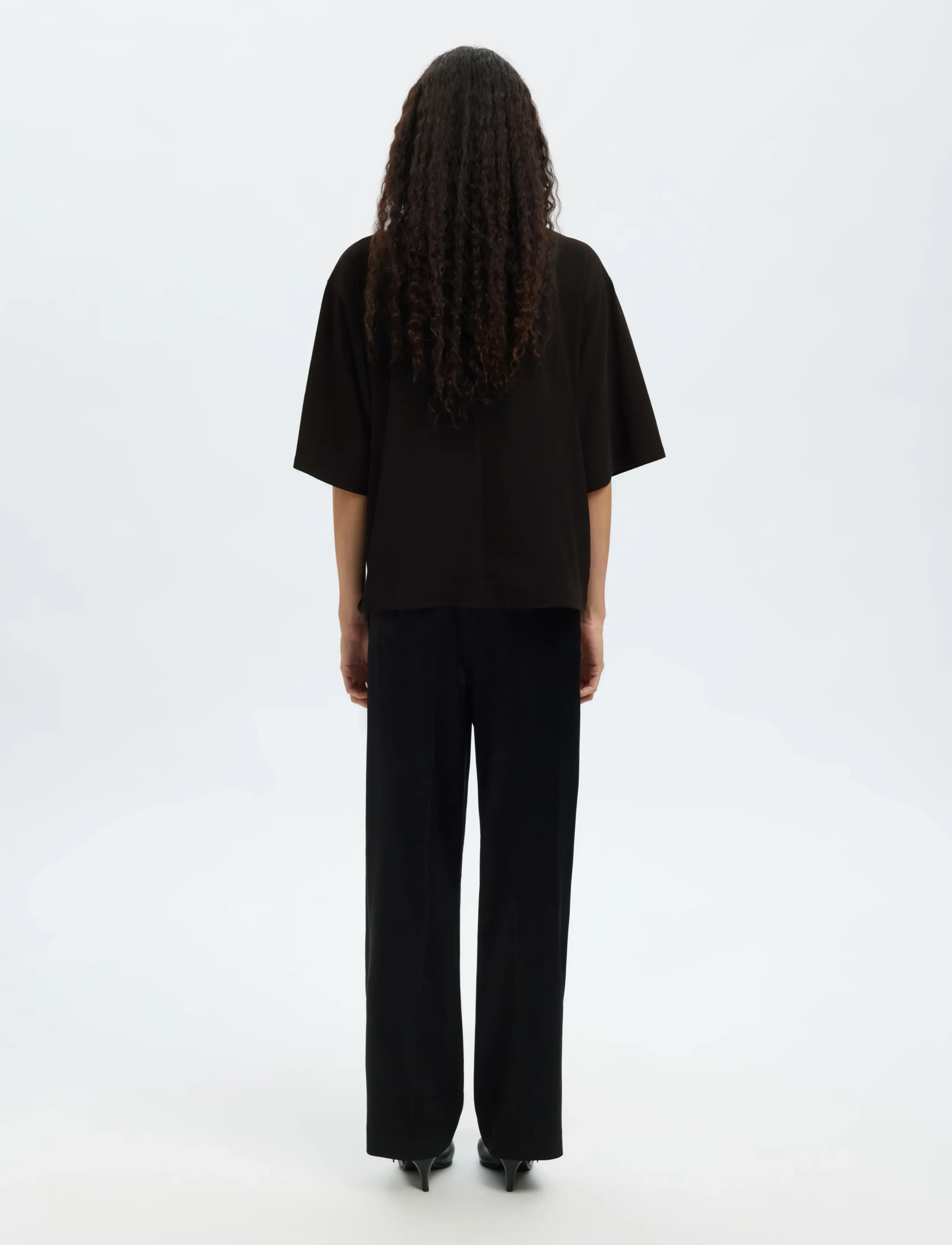 Selected - SLFRIA 2/4 SS TOP - t-shirts - black - 2