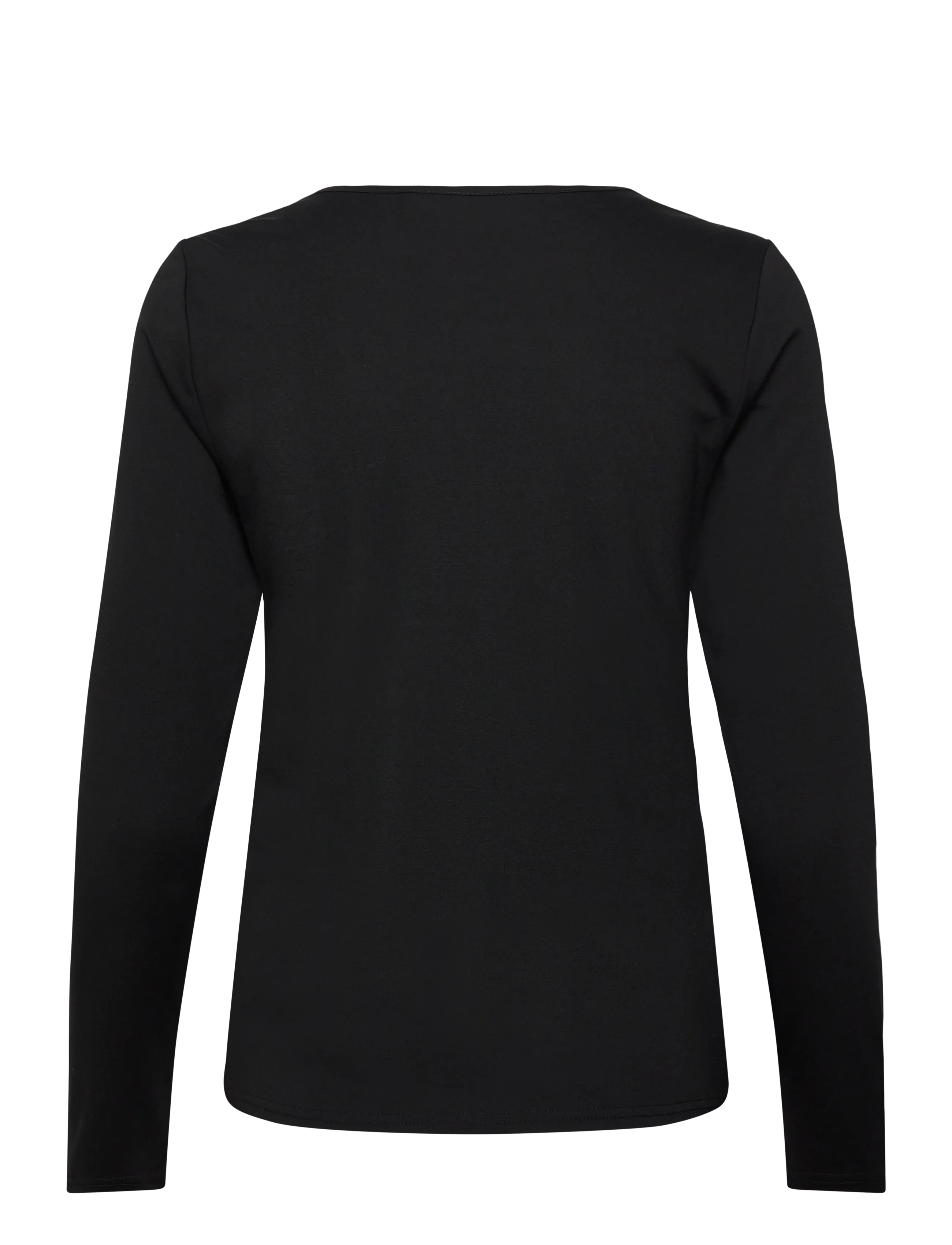 Selected - SLFSLIM MIA LS TIE TOP - langermede topper - black - 1