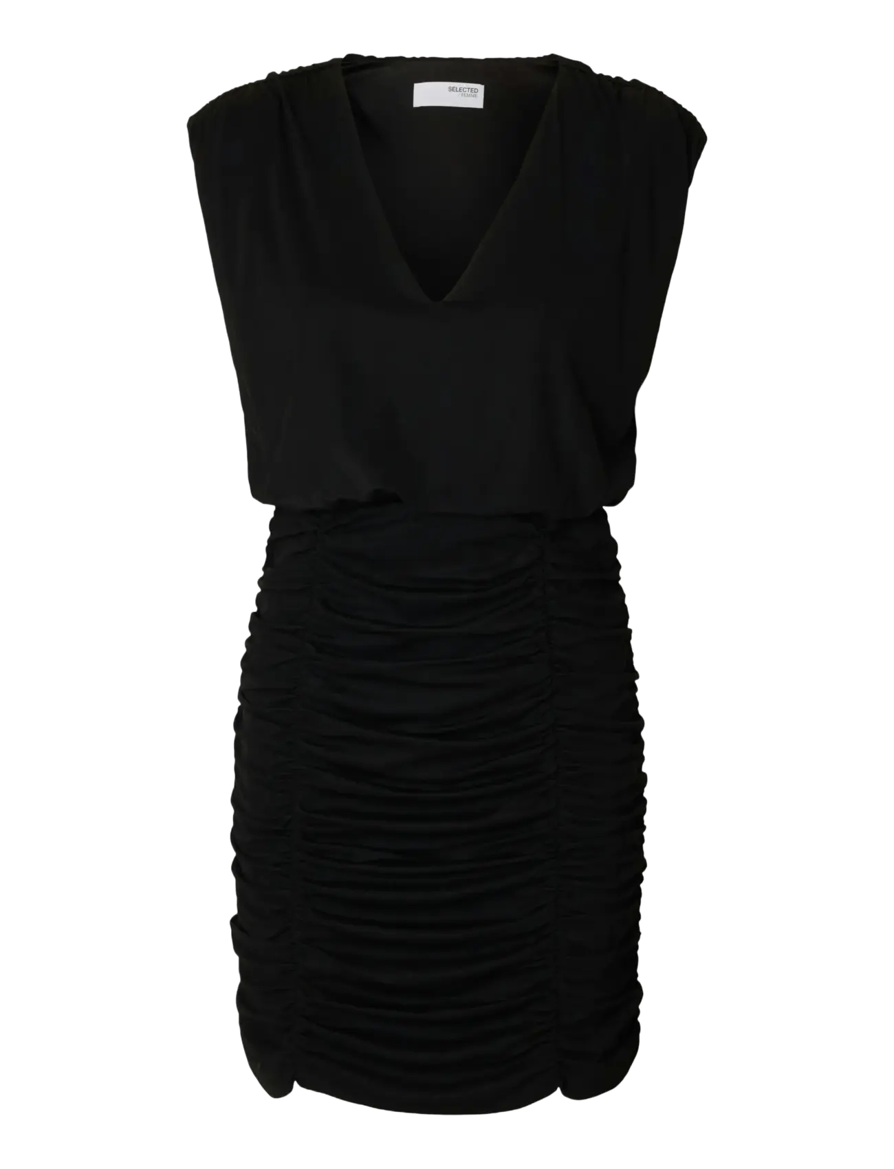 Selected - SLFSLIM MIRA REVERSIBLE SL SHORT DRESS - pidulikud kleidid - black - 1