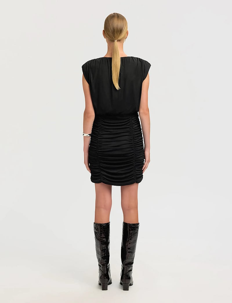 Selected - SLFSLIM MIRA REVERSIBLE SL SHORT DRESS - festkjoler - black - 2