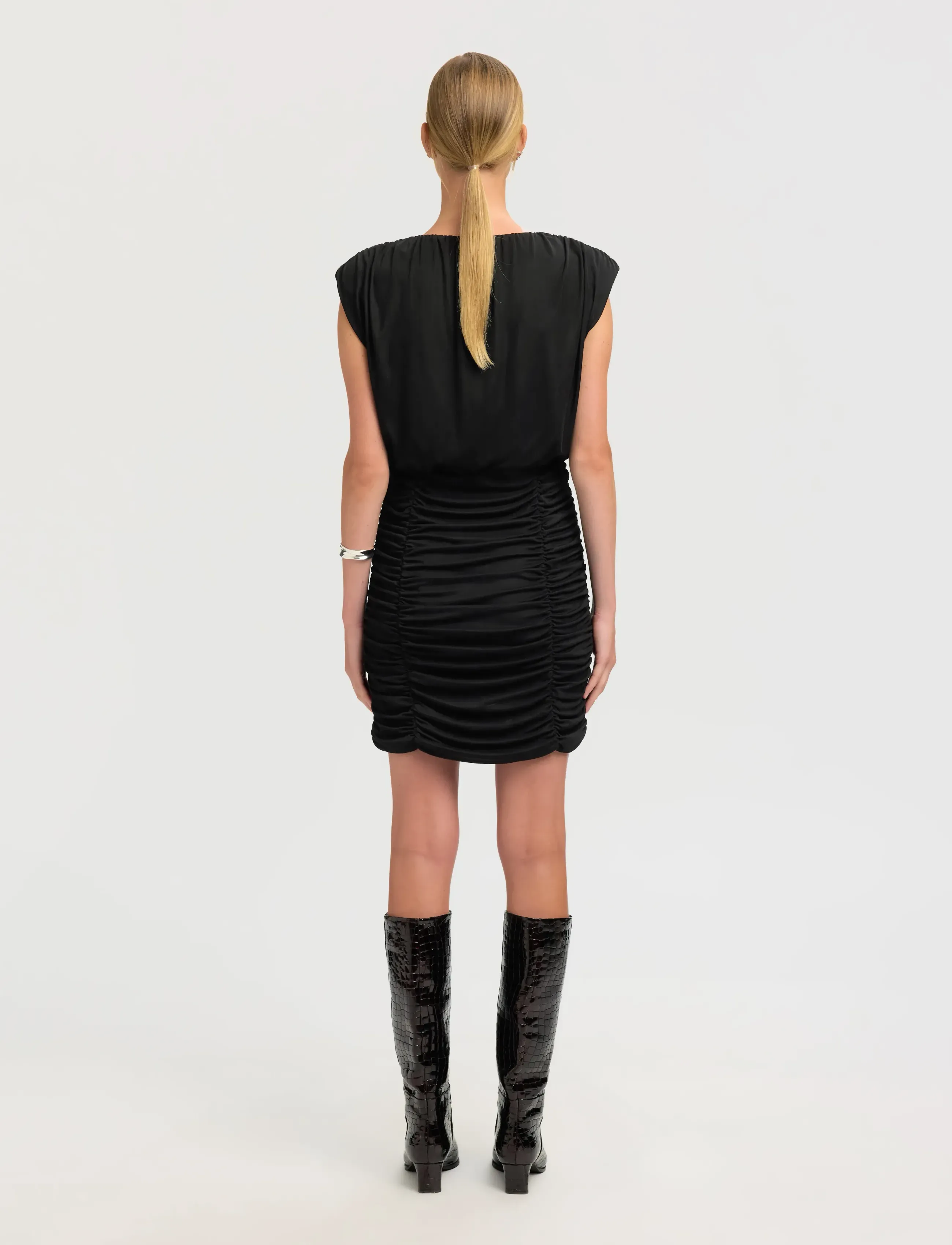 Selected - SLFSLIM MIRA REVERSIBLE SL SHORT DRESS - pidulikud kleidid - black - 2
