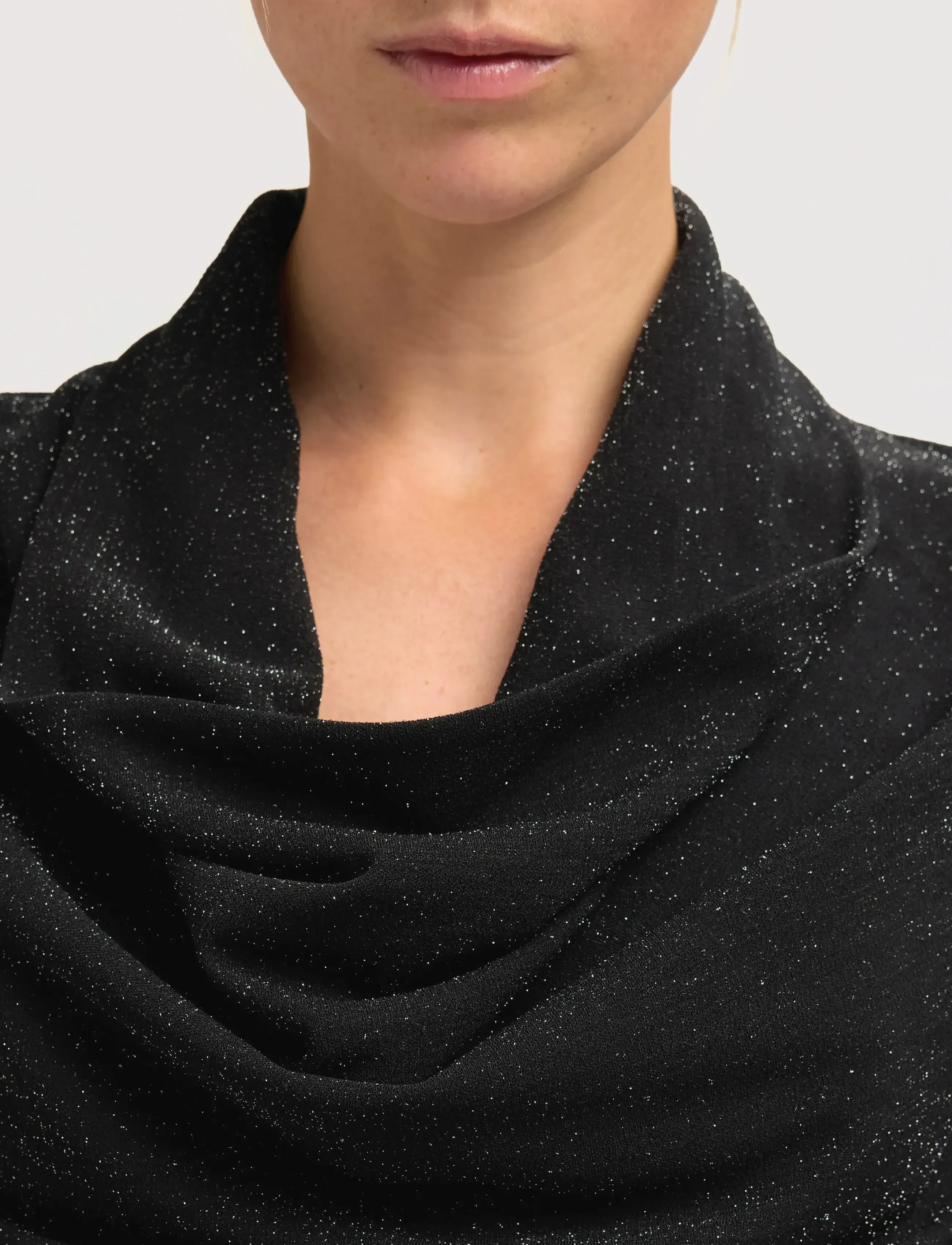 Selected - SLFSANDRA LS COWL NECK TOP - blouses à manches longues - black - 5