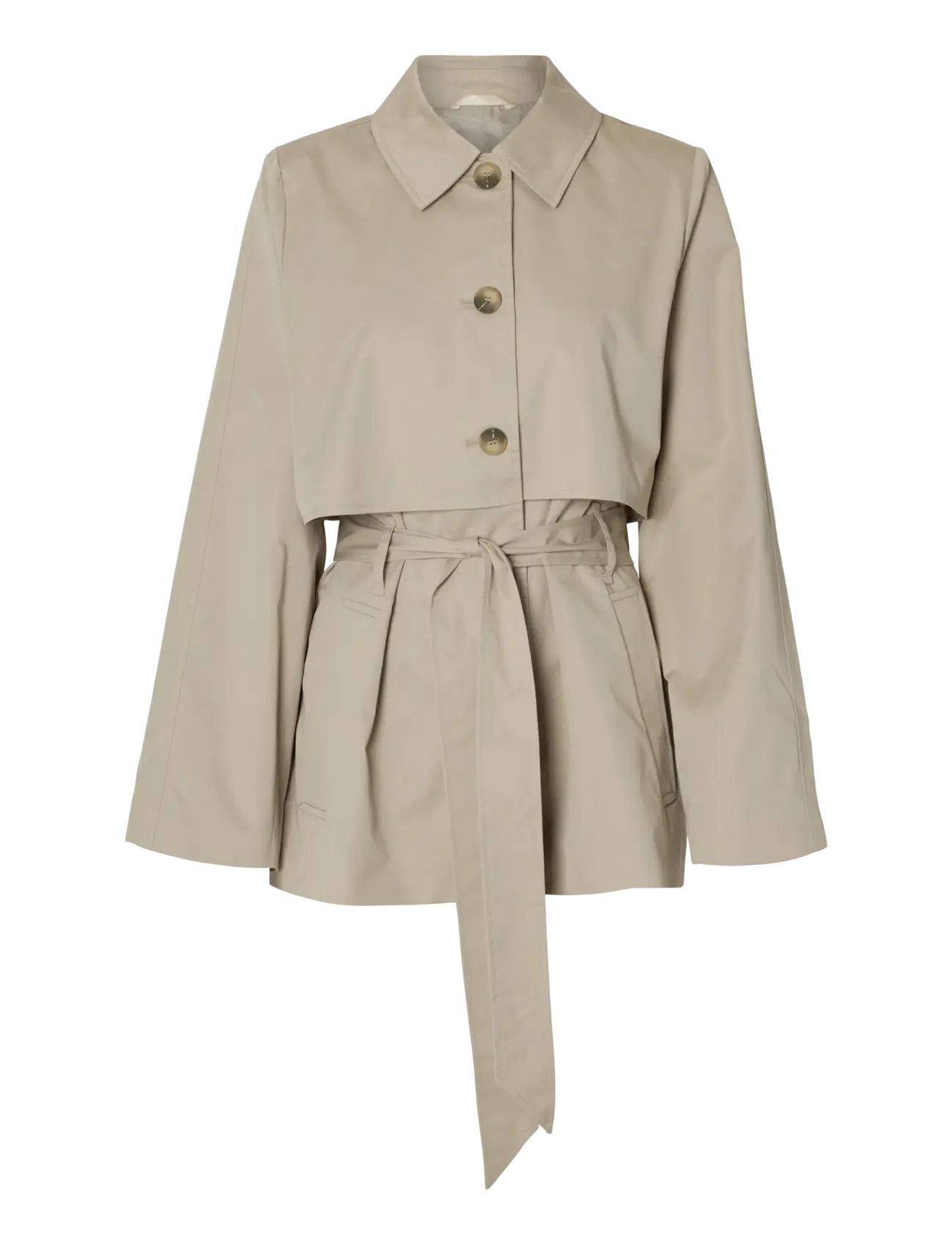 Selected SLFBELLI TRENCHCOAT #S - Trenchcoats - PURE CASHMERE / beige