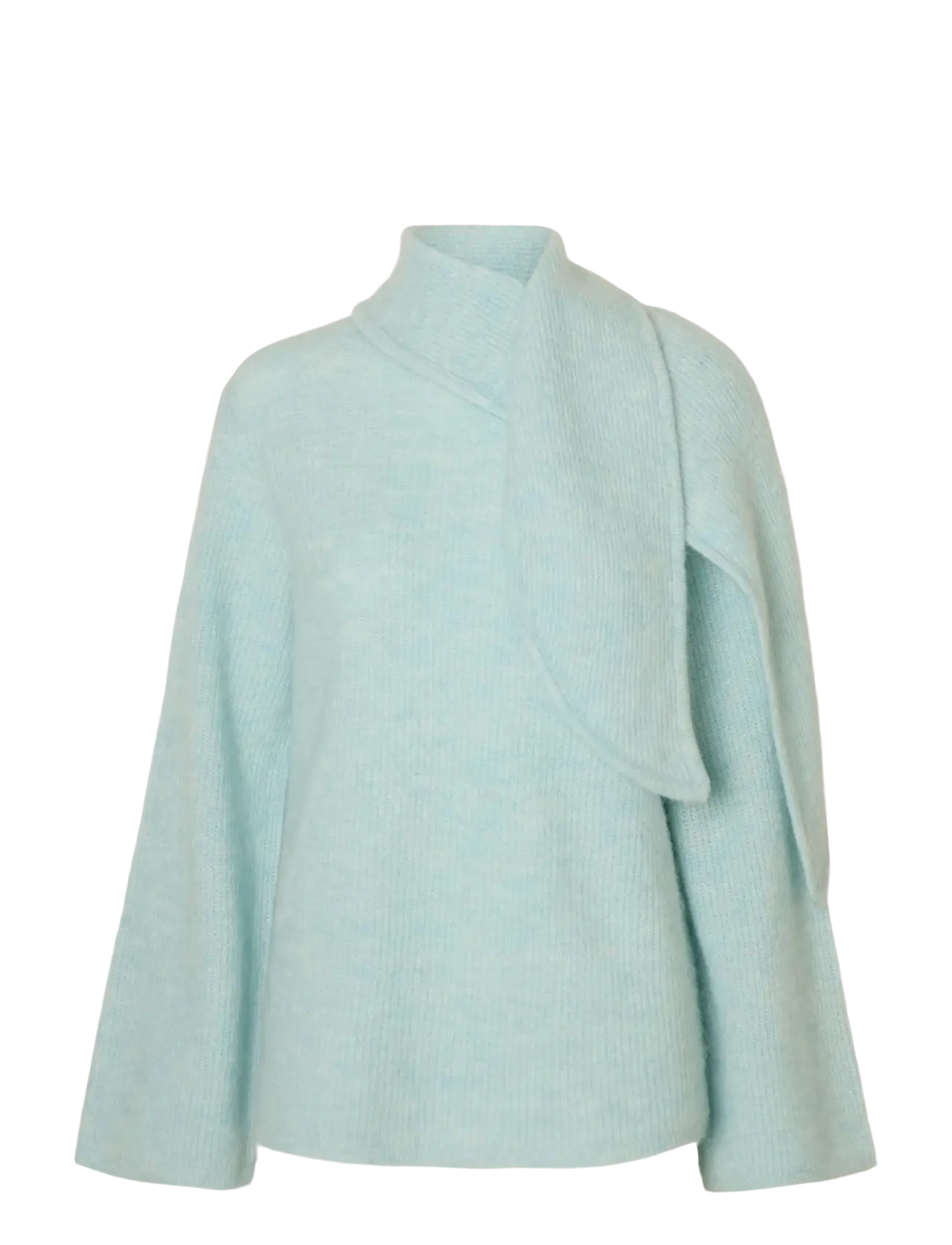 Selected SLFLULU LS BOW KNIT - Striktrøjer - BLUE GLOW / blue