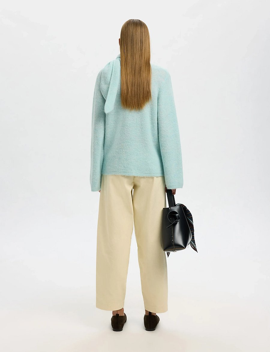 Selected - SLFLULU LS BOW KNIT - pullover - blue glow - 2