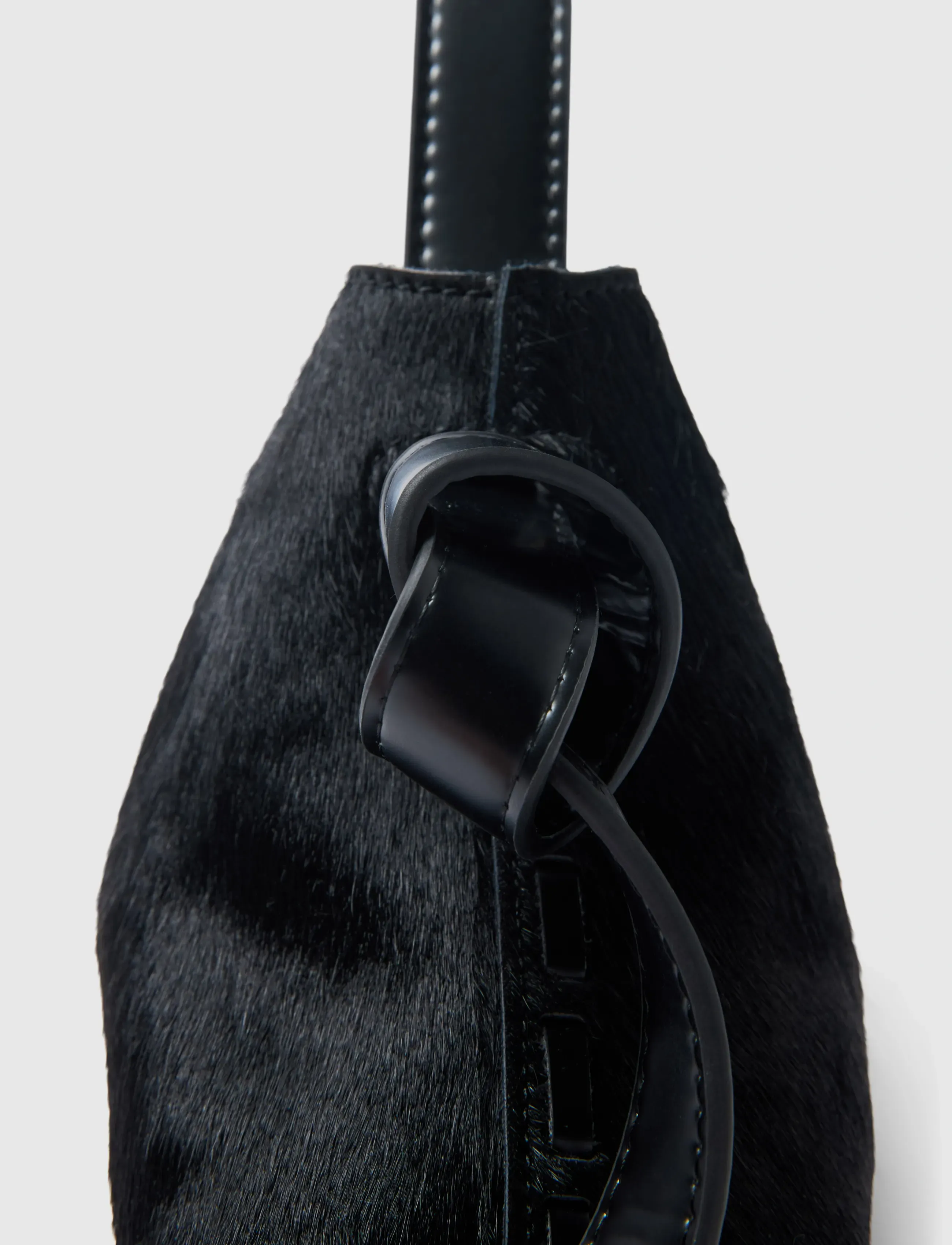 Selected - SLFSTELLA MINI COW BAG - håndtasker - black - 4