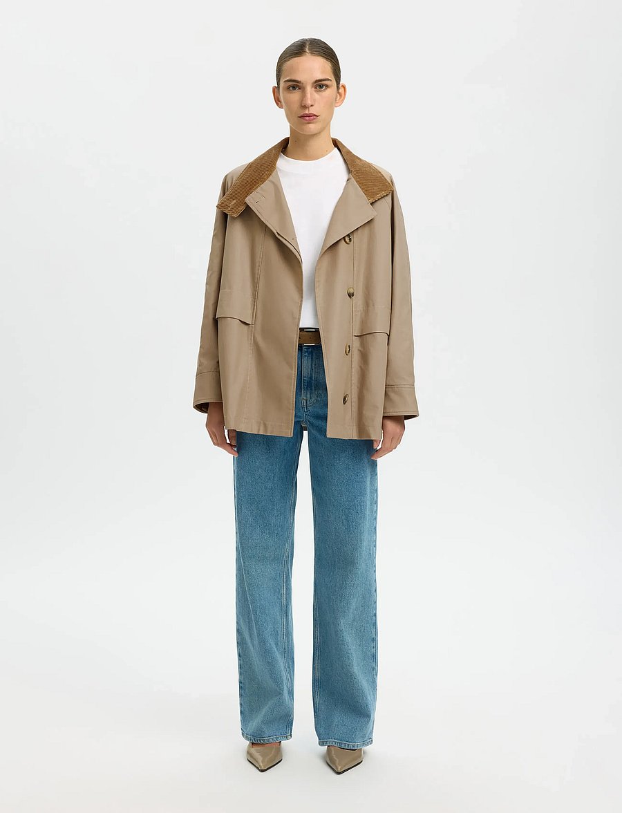 Selected - SLFKYLIE JACKET #S - frühlingsjacken - weathered teak - 4