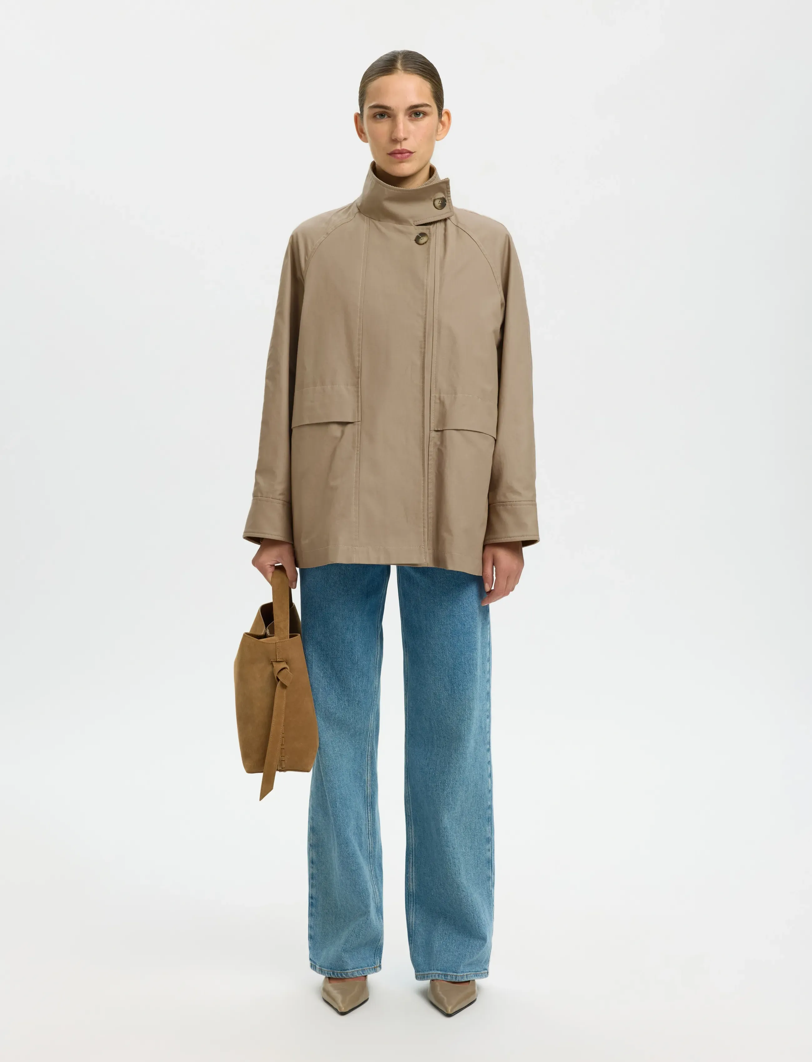 Selected - SLFKYLIE JACKET #S - frühlingsjacken - weathered teak - 5