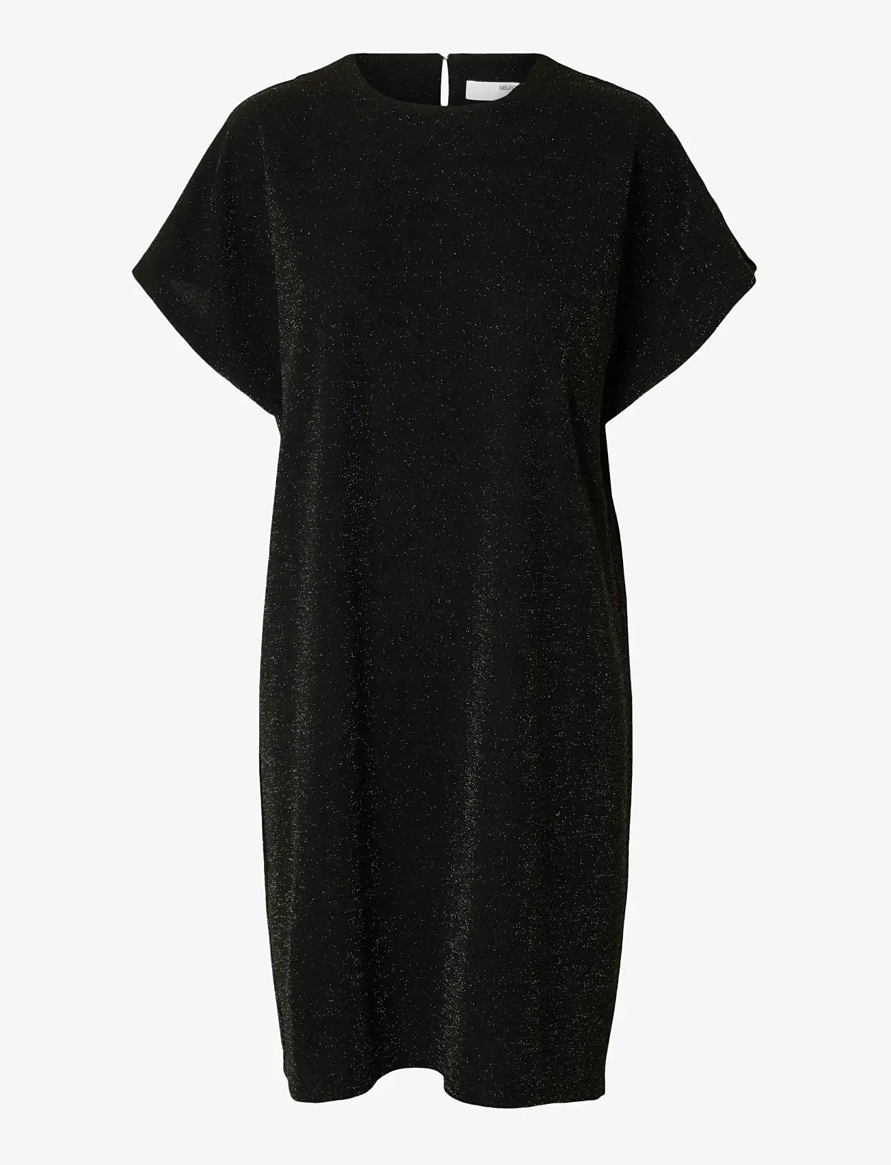 Selected - SLFOVERSIZED SANDRA SS SHORT DRESS - t-shirtkjoler - black - 1