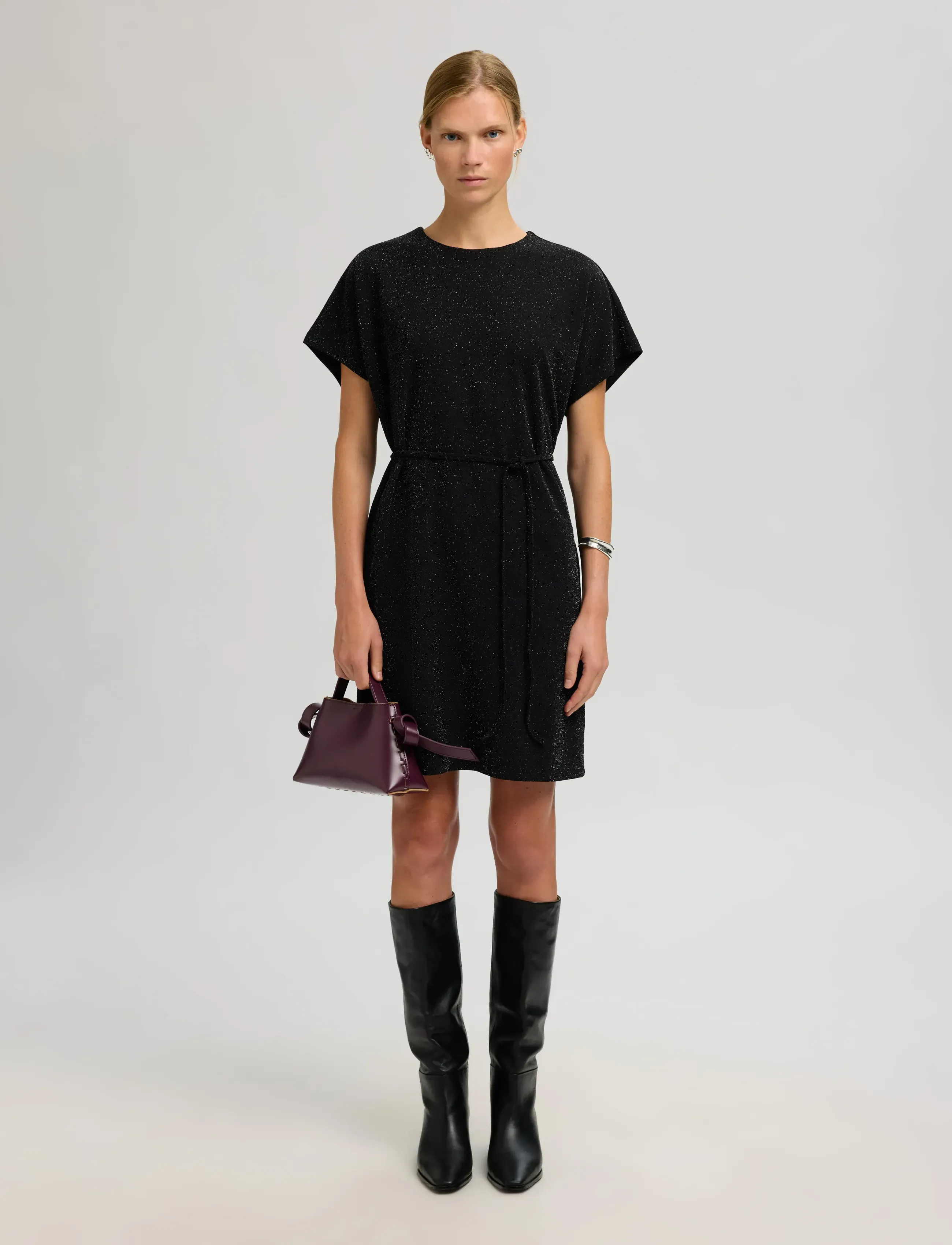 Selected - SLFOVERSIZED SANDRA SS SHORT DRESS - t-shirt-kleider - black - 3
