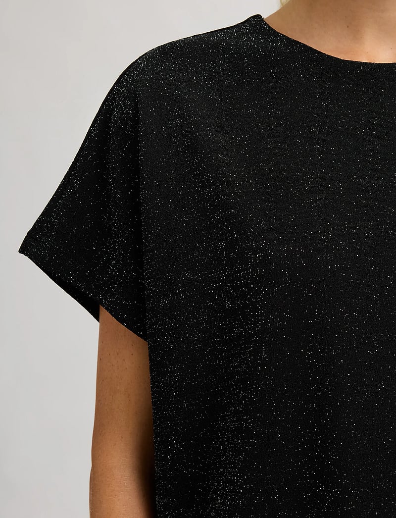 Selected - SLFOVERSIZED SANDRA SS SHORT DRESS - t-shirtkjoler - black - 4