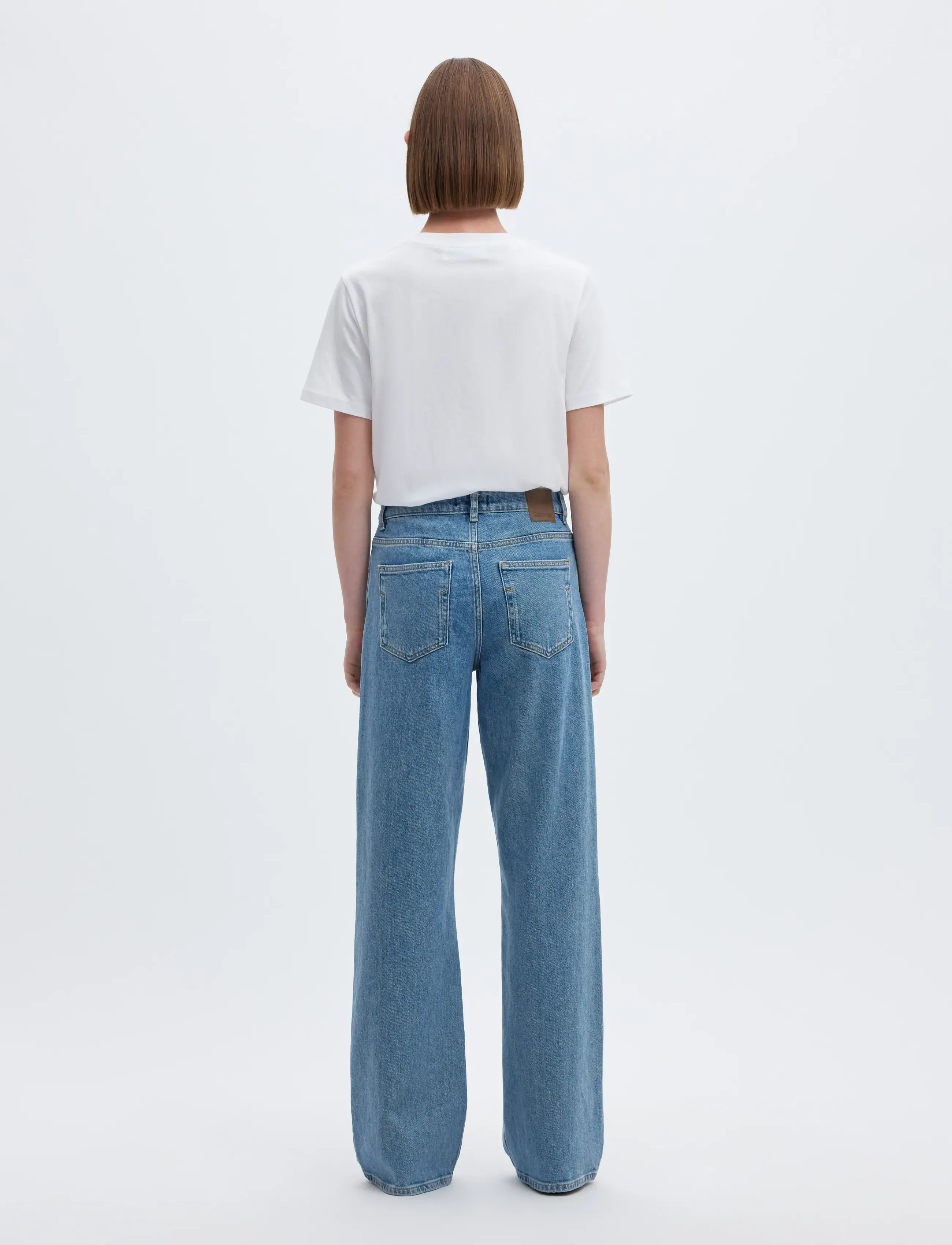 Selected - SLWWIDE BEA-KORI LIGHT BL HW JEANS NOOS - wide leg jeans - light blue denim - 2