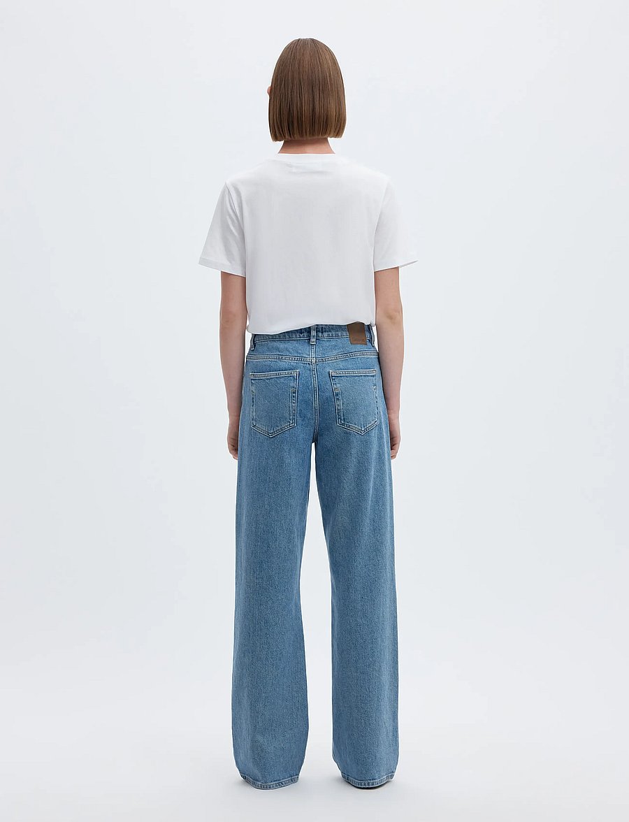 Selected - SLWWIDE BEA-KORI LIGHT BL HW JEANS NOOS - vide jeans - light blue denim - 2