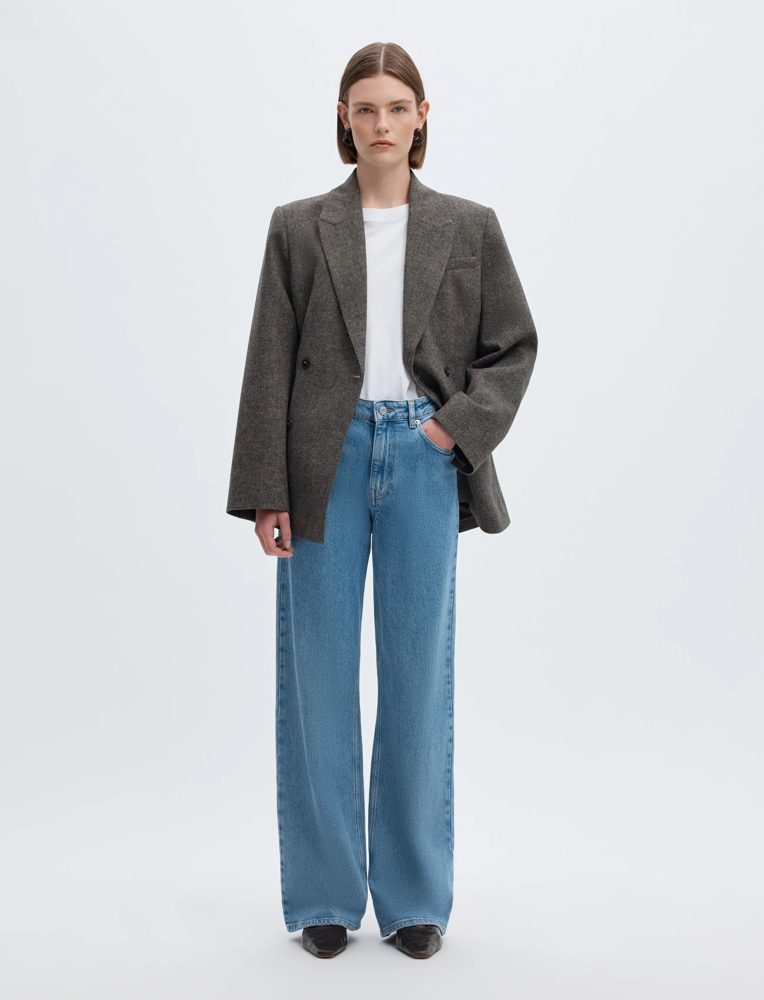Selected - SLWWIDE BEA-KORI LIGHT BL HW JEANS NOOS - wide leg jeans - light blue denim - 3
