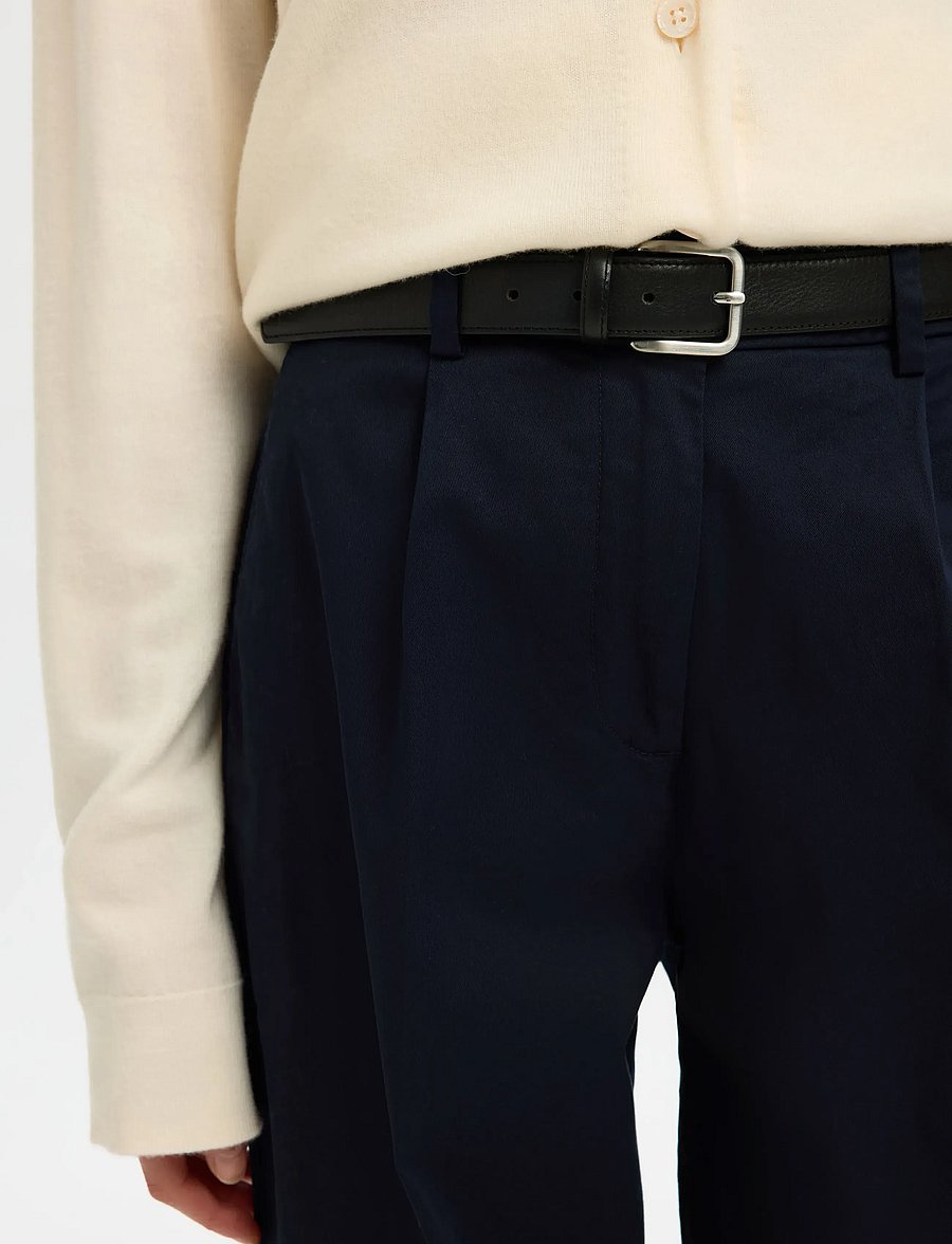 Selected - SLWBARREL MILLE HW PANT NOOS - hosen mit geradem bein - dark sapphire - 4