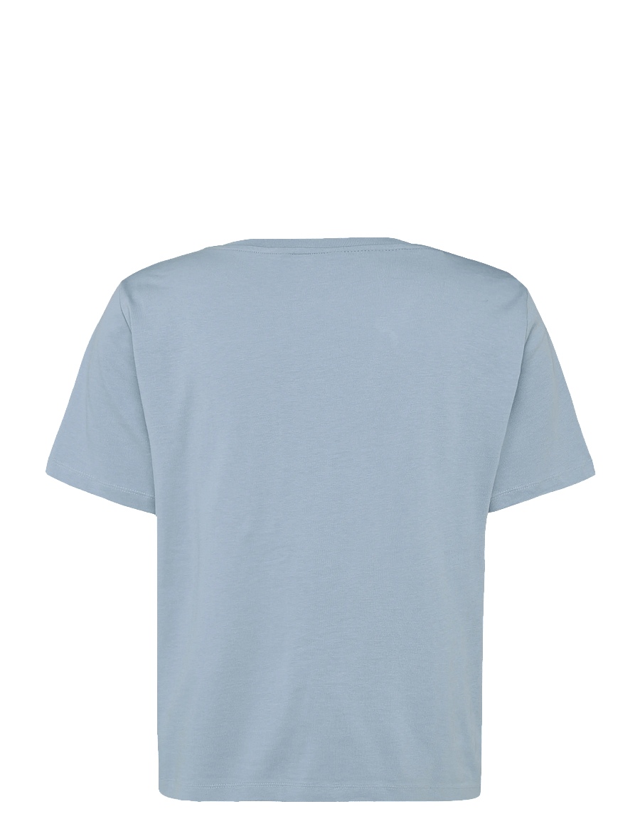 Selected - SLFMILA TWISTED SS TEE - t-shirts - dusty blue - 1