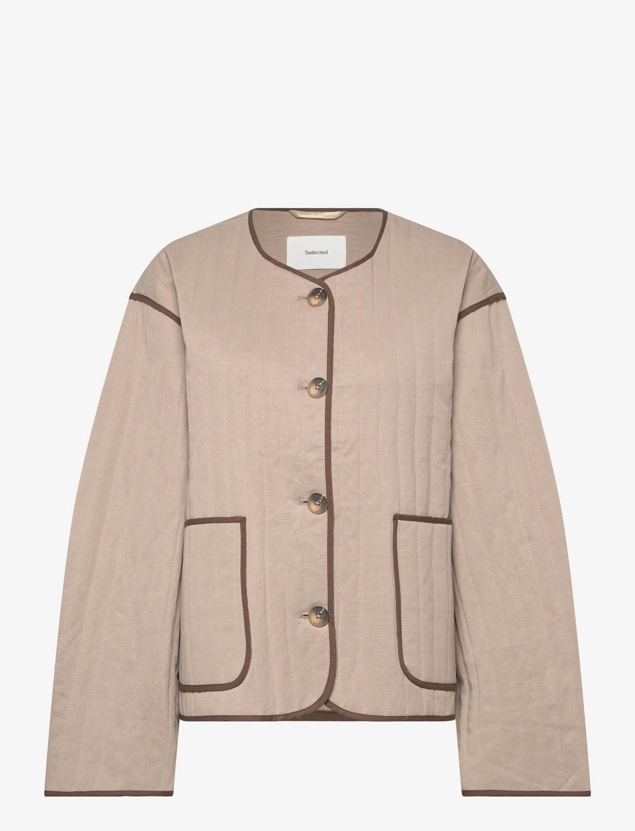 Selected - SLFMALINA QUILTED JACKET #S - vårjackor - pure cashmere - 0