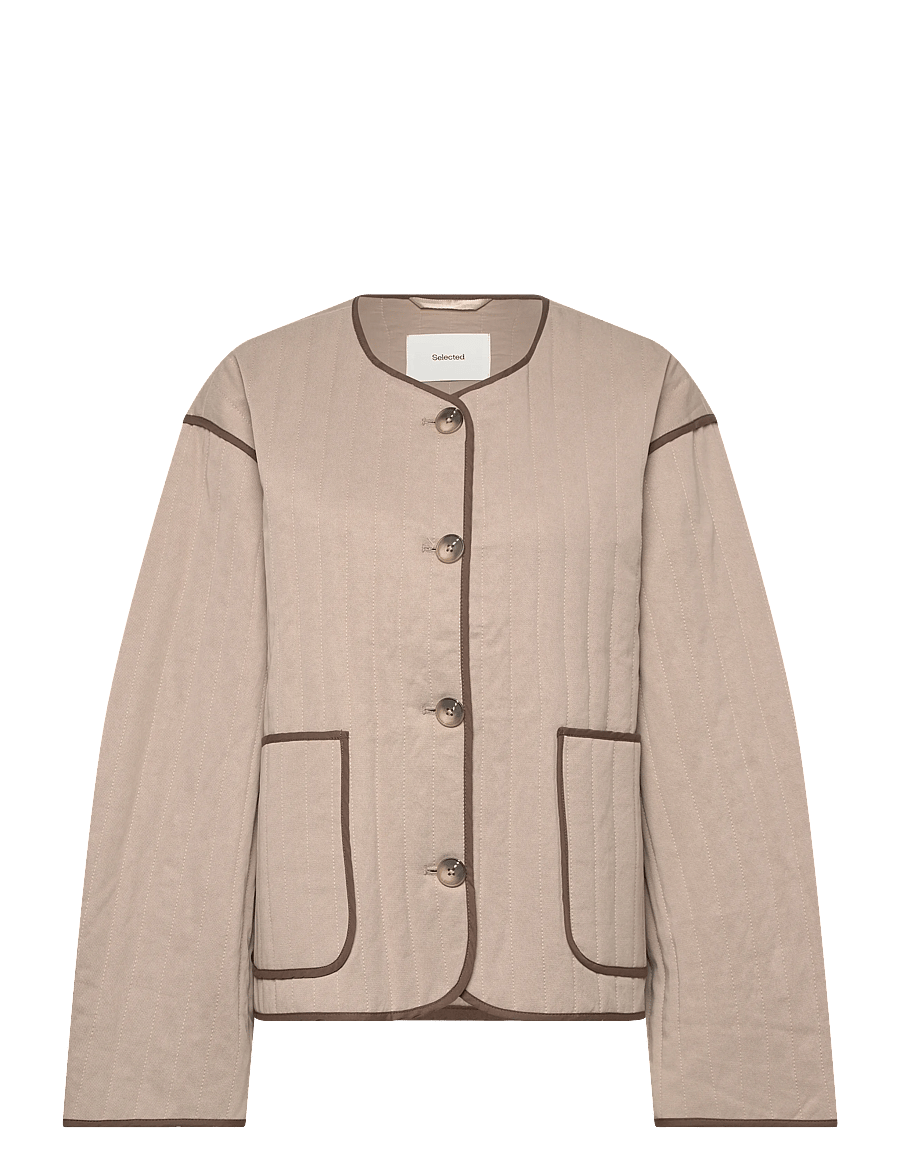 Selected - SLFMALINA QUILTED JACKET #S - frühlingsjacken - pure cashmere - 0