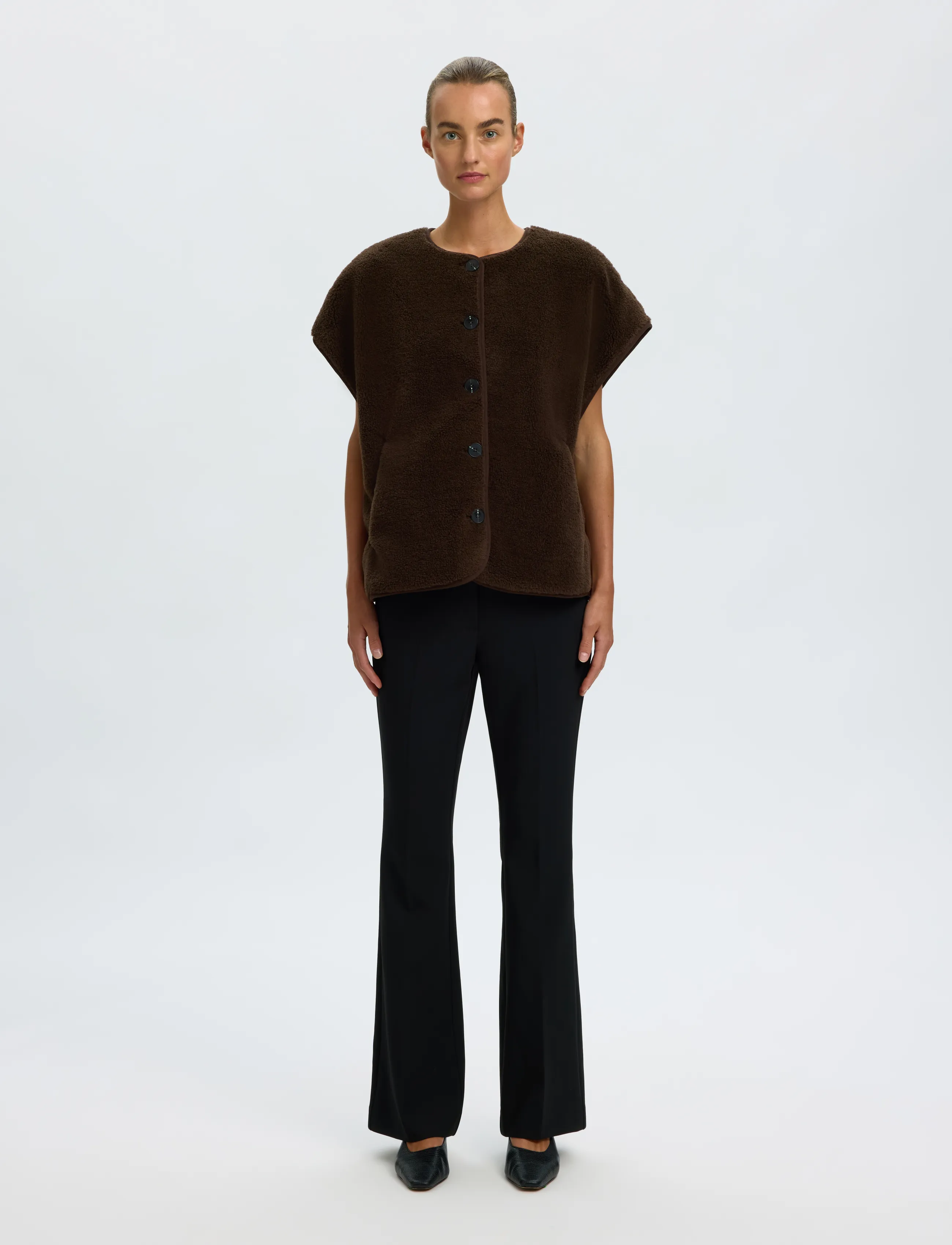 Selected - SLWSMILLA SHORT TEDDY VEST - fleece- und teddy-westen - delicioso - 3
