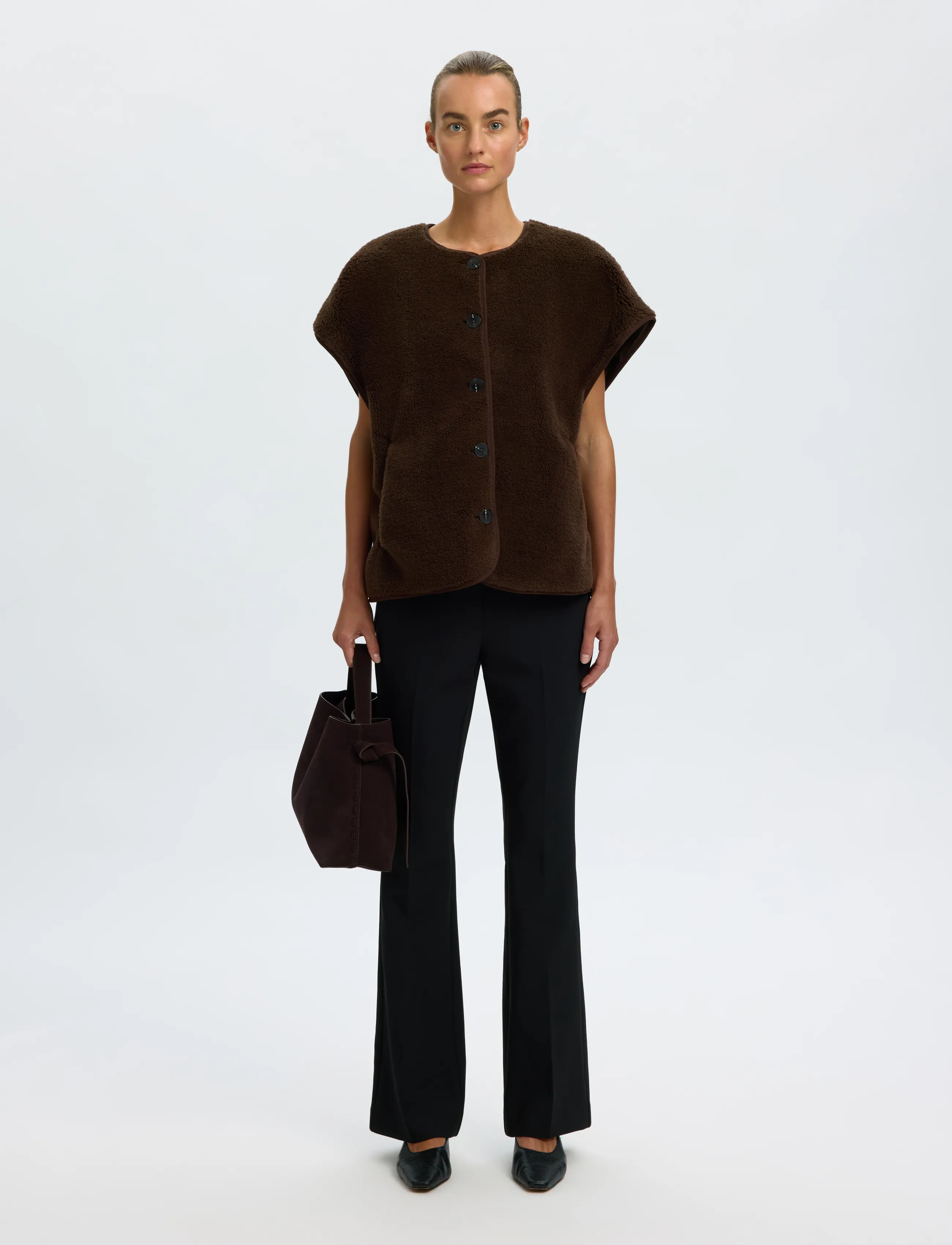 Selected - SLWSMILLA SHORT TEDDY VEST - fleece- und teddy-westen - delicioso - 5