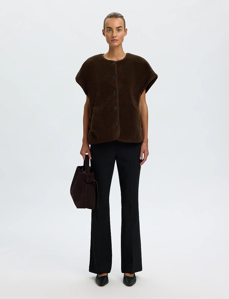 Selected - SLWSMILLA SHORT TEDDY VEST - fleece- und teddy-westen - delicioso - 5