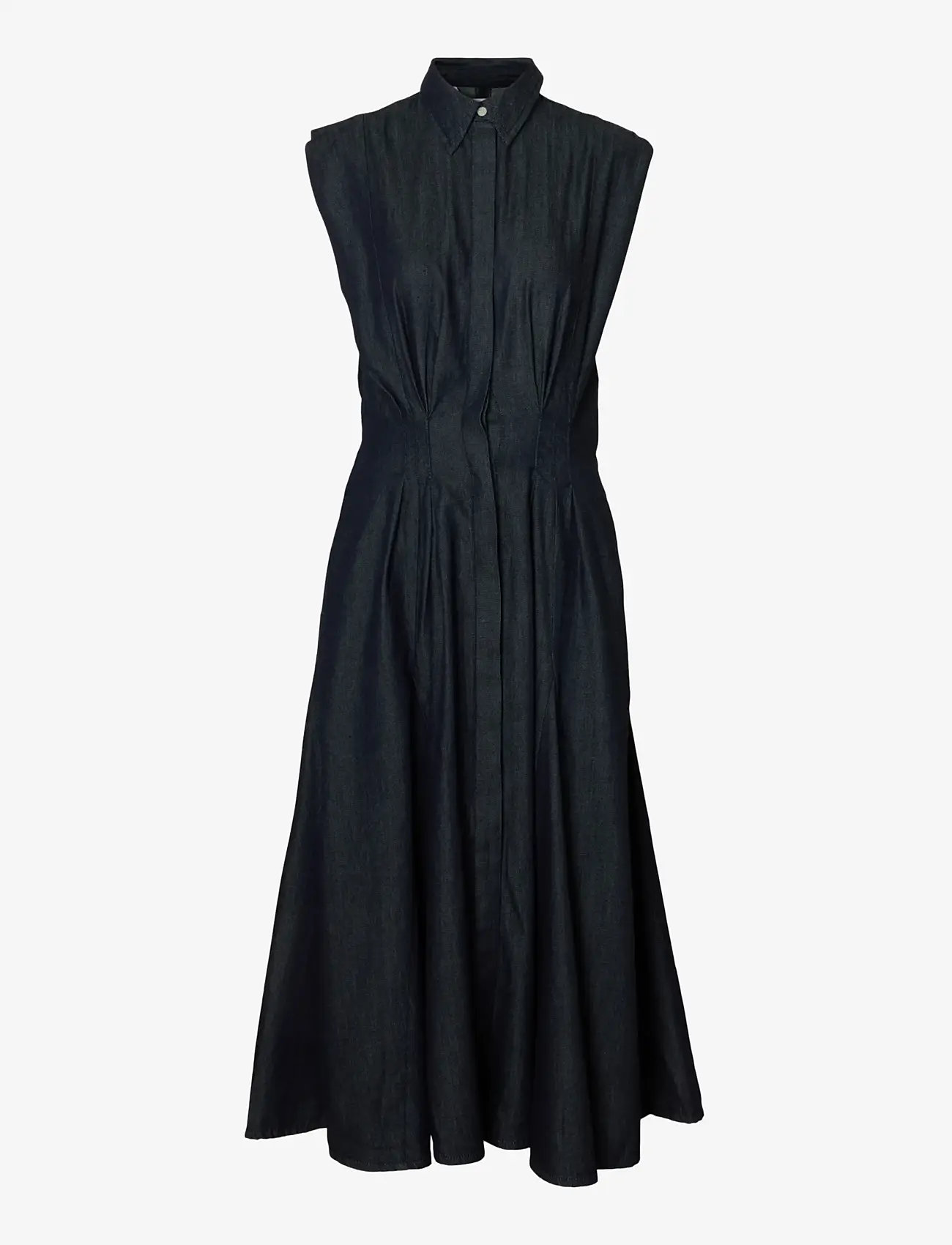 Selected - SLFRILLO MIDI DENIM DRESS - särkkleidid - dark blue denim - 1