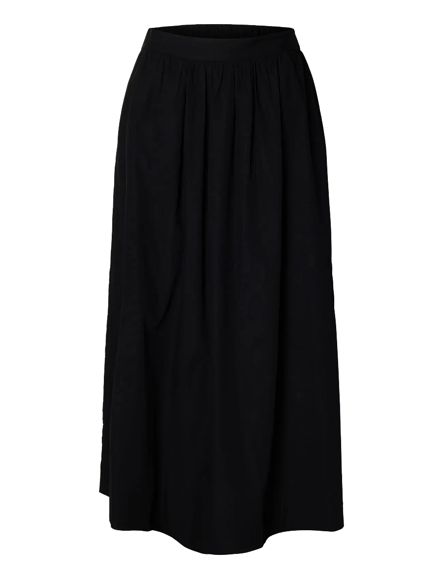 Selected - SLWBLAIR HW ANKLE SLIT SKIRT NOOS - maxi röcke - black - 0