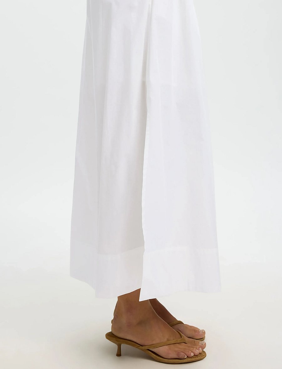 Selected - SLWBLAIR HW ANKLE SLIT SKIRT NOOS - maksiseelikud - bright white - 4