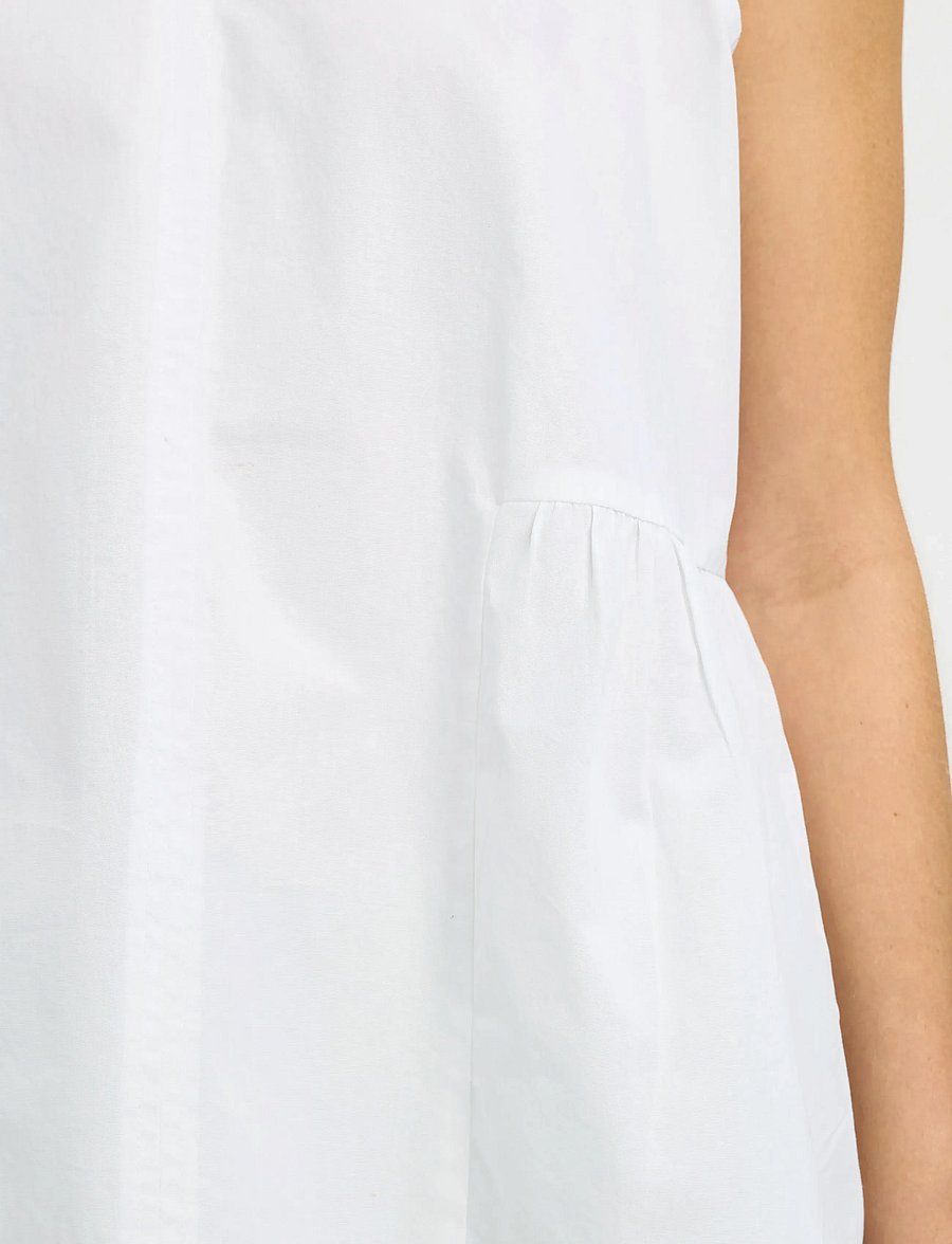 Selected - SLWBLAIR SL V-NECK PEPLUM TOP NOOS - Ærmeløse bluser - bright white - 4