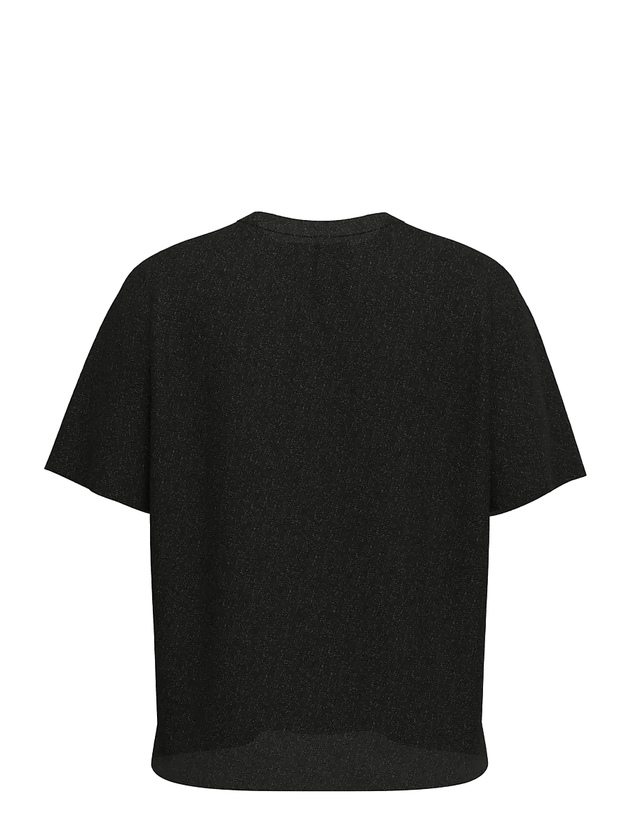 Selected - SLFANJA BOXY TEE - t-shirts - black - 2