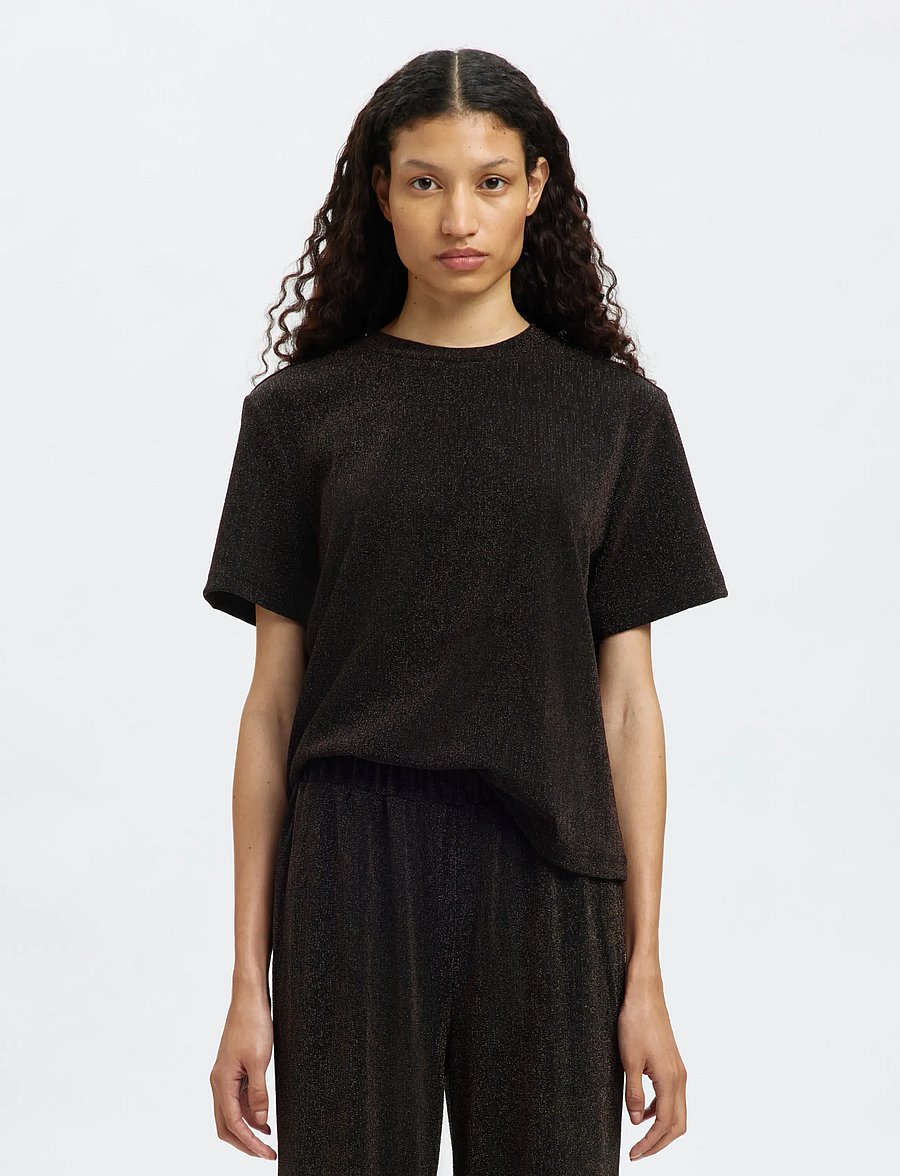 Selected - SLFANJA BOXY TEE - t-särgid - delicioso - 0