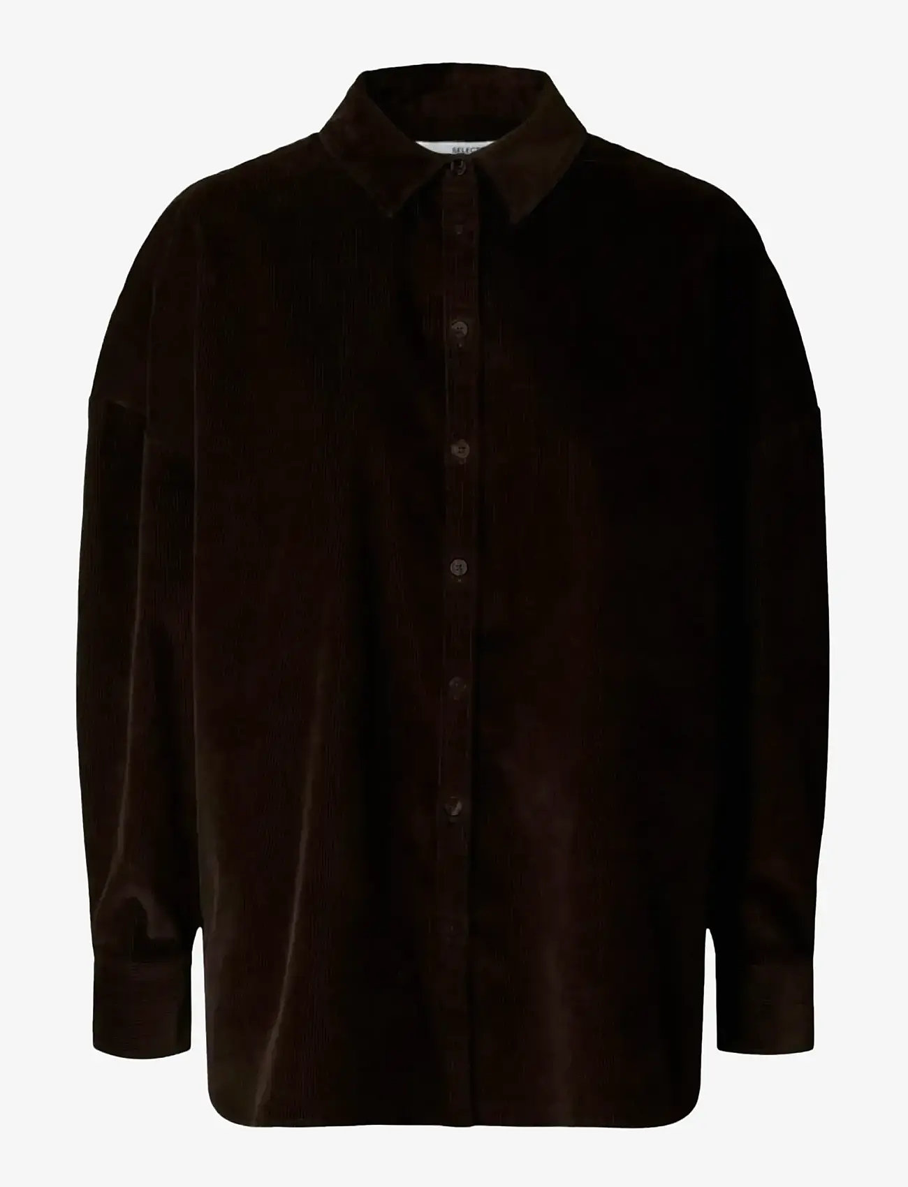 Selected - SLFRUNA CORDUROY SHIRT - overshirts - chocolate torte - 0