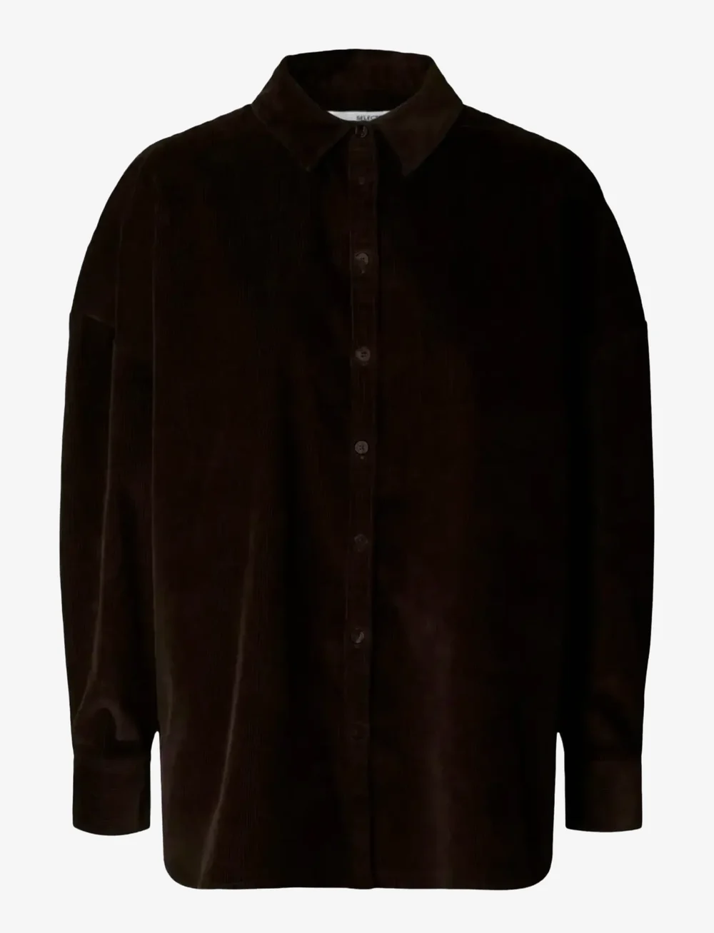 Selected - SLFRUNA CORDUROY SHIRT - overshirts - chocolate torte - 0