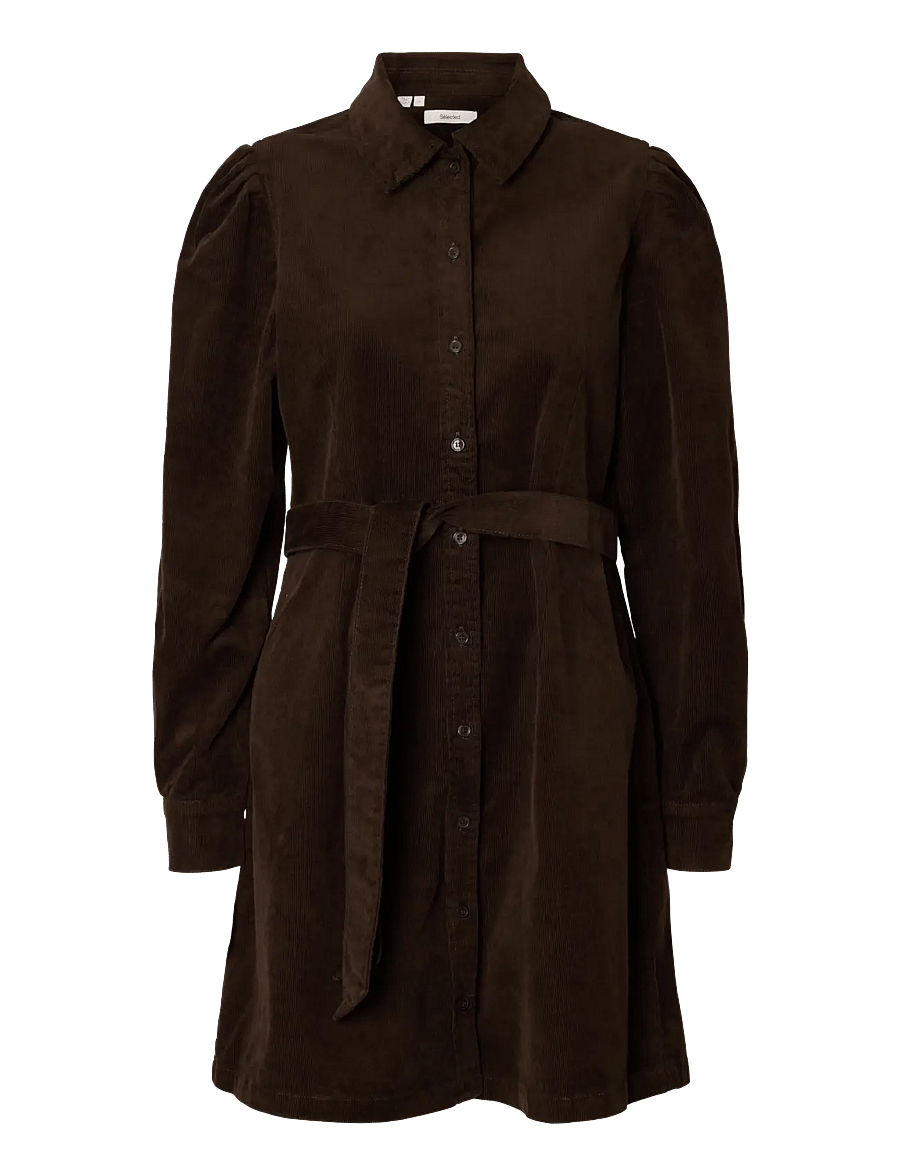 Selected - SLWRUNA SHORT CORDUROY DRESS NOOS - skjortekjoler - delicioso - 1