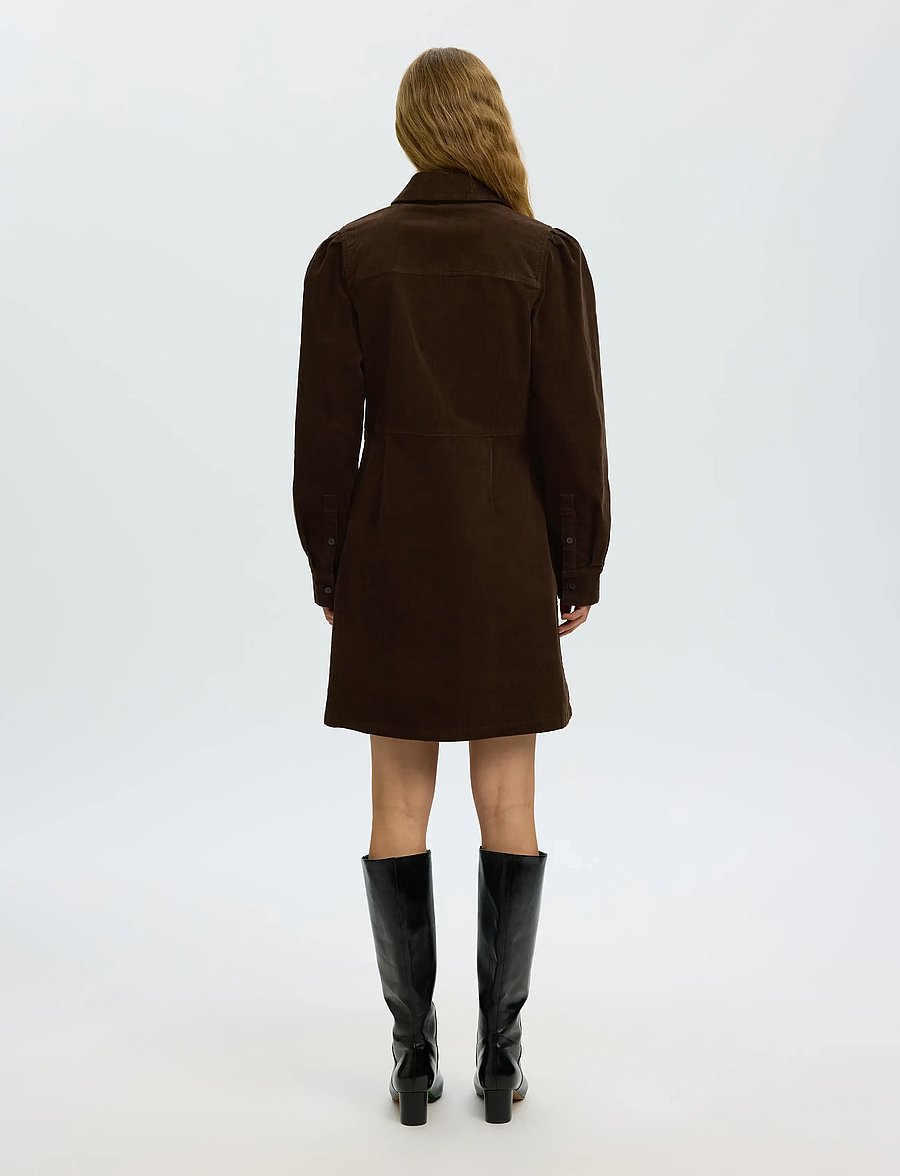 Selected - SLWRUNA SHORT CORDUROY DRESS NOOS - skjortekjoler - delicioso - 2
