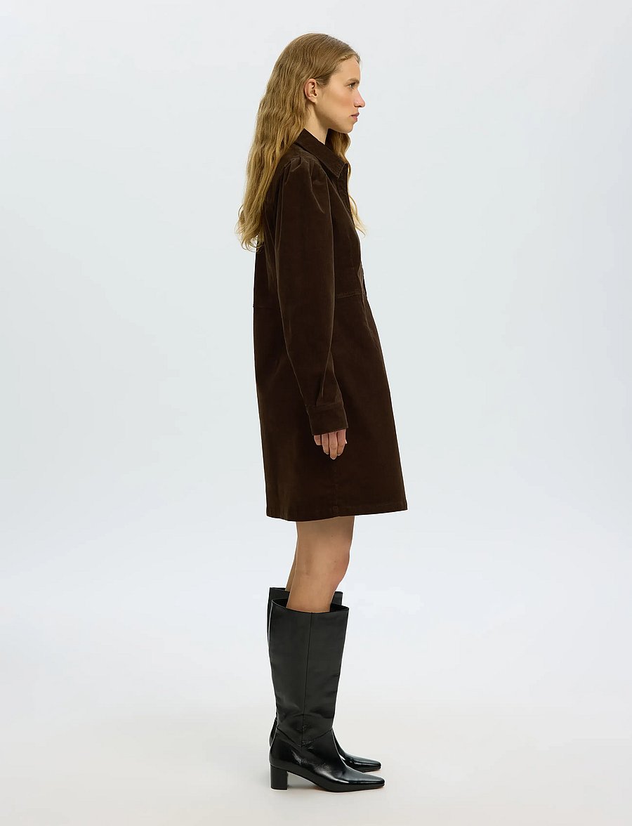Selected - SLWRUNA SHORT CORDUROY DRESS NOOS - skjortekjoler - delicioso - 5