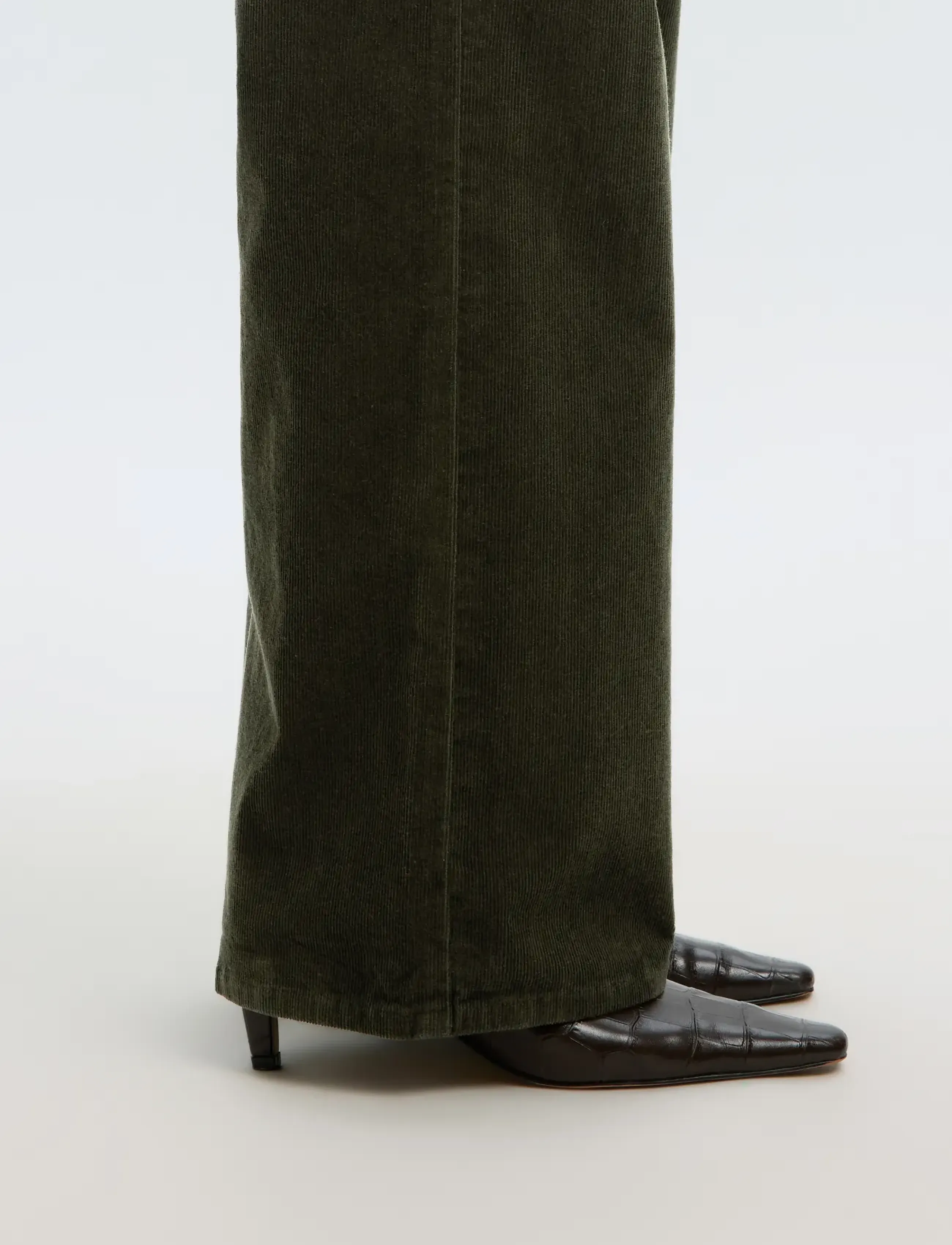 Selected - SLWWIDE RUNA HW CORDUROY PANT NOOS - brede jeans - deep depths - 4