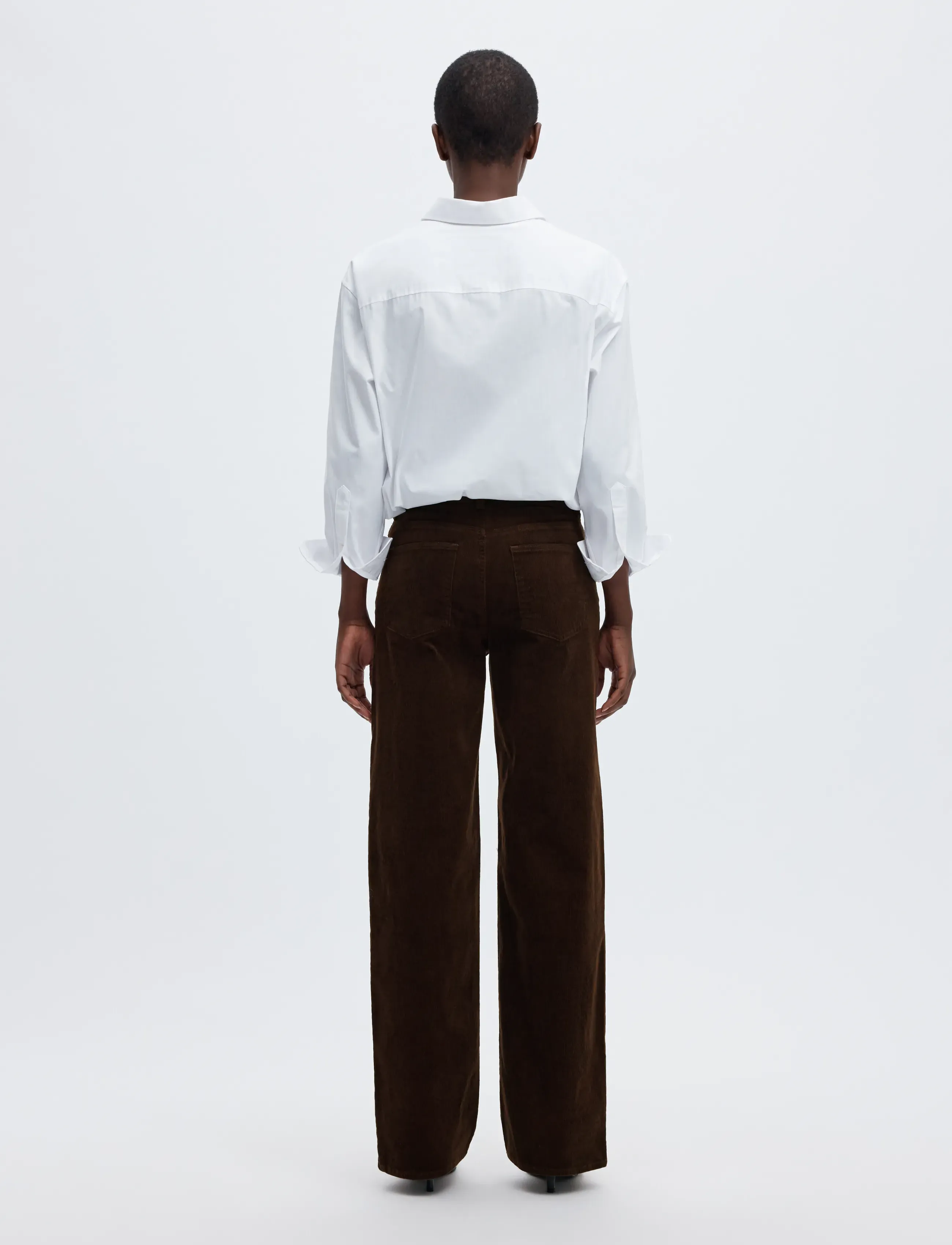 Selected - SLWWIDE RUNA HW CORDUROY PANT NOOS - brede jeans - delicioso - 2