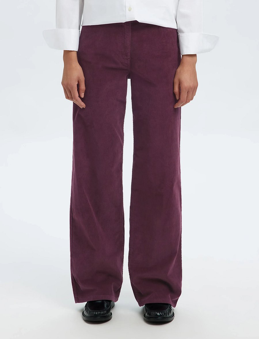Selected - SLWWIDE RUNA HW CORDUROY PANT NOOS - pantalons larges - fig - 0