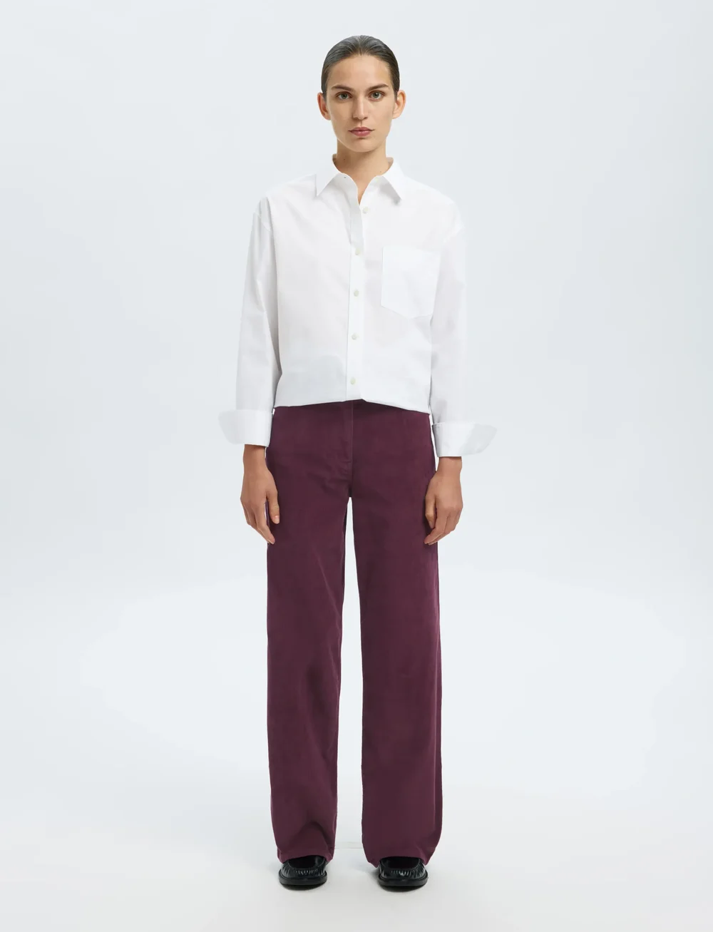 Selected - SLFWIDE RUNA HW CORDUROY PANT NOOS - vida jeans - fig - 3