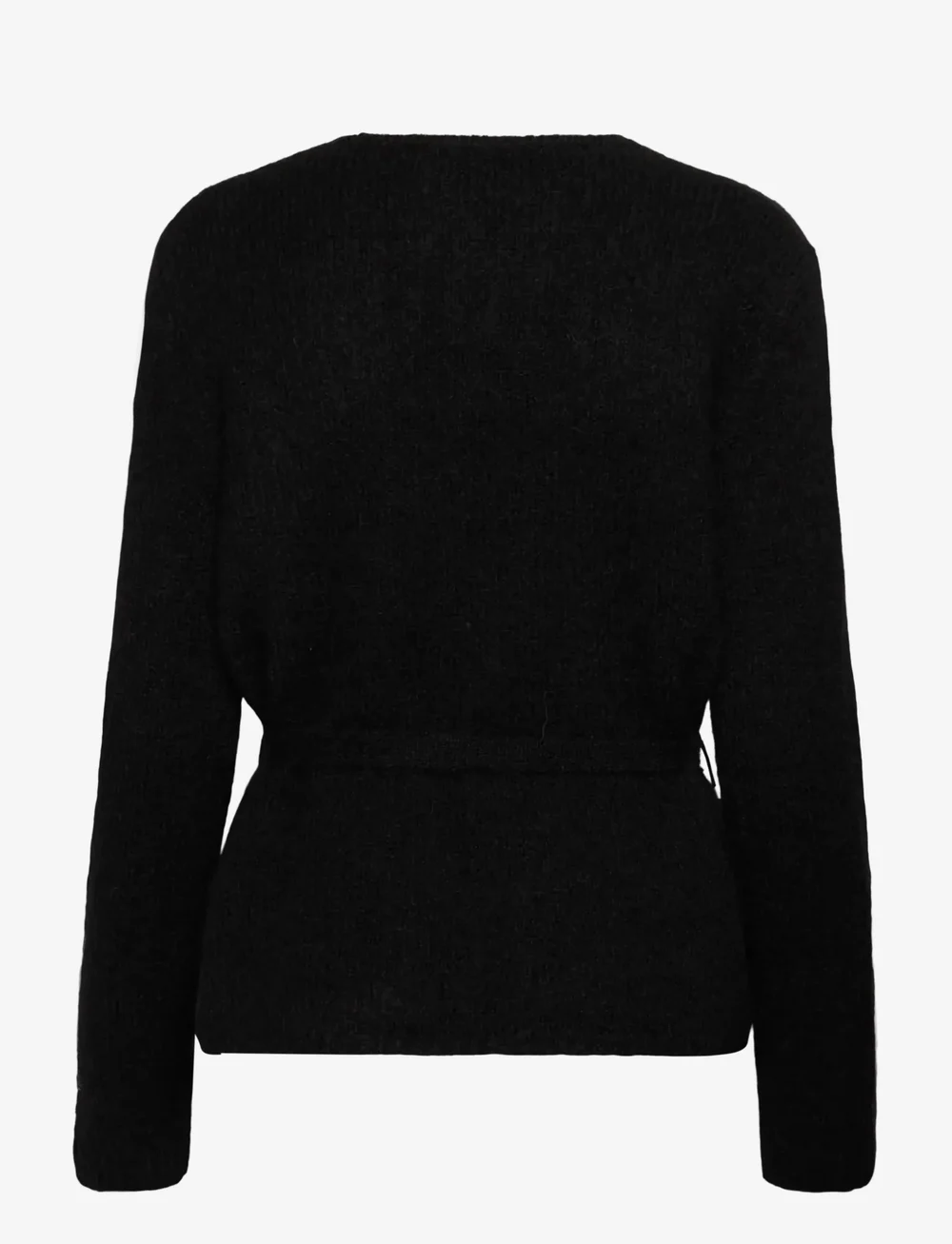 Selected - SLFGABELLA LS KNIT BELT CARDIGAN - koftor - black - 1