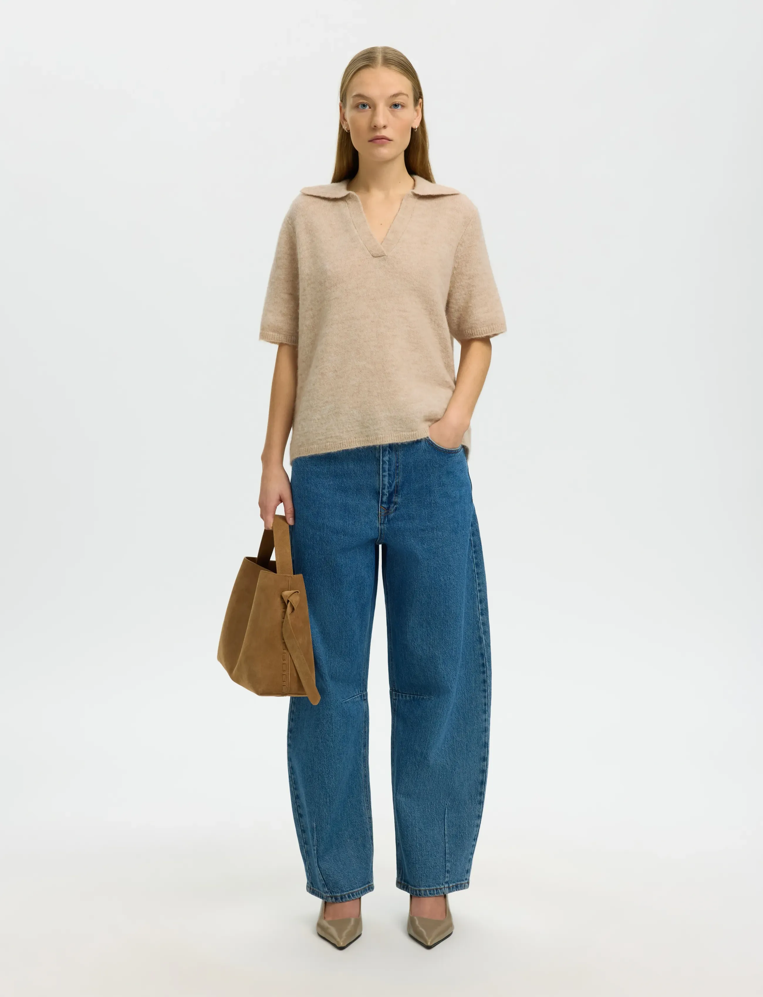 SELECTED Slflulu Ss Knit Polo Noos blusar dam – bild 5