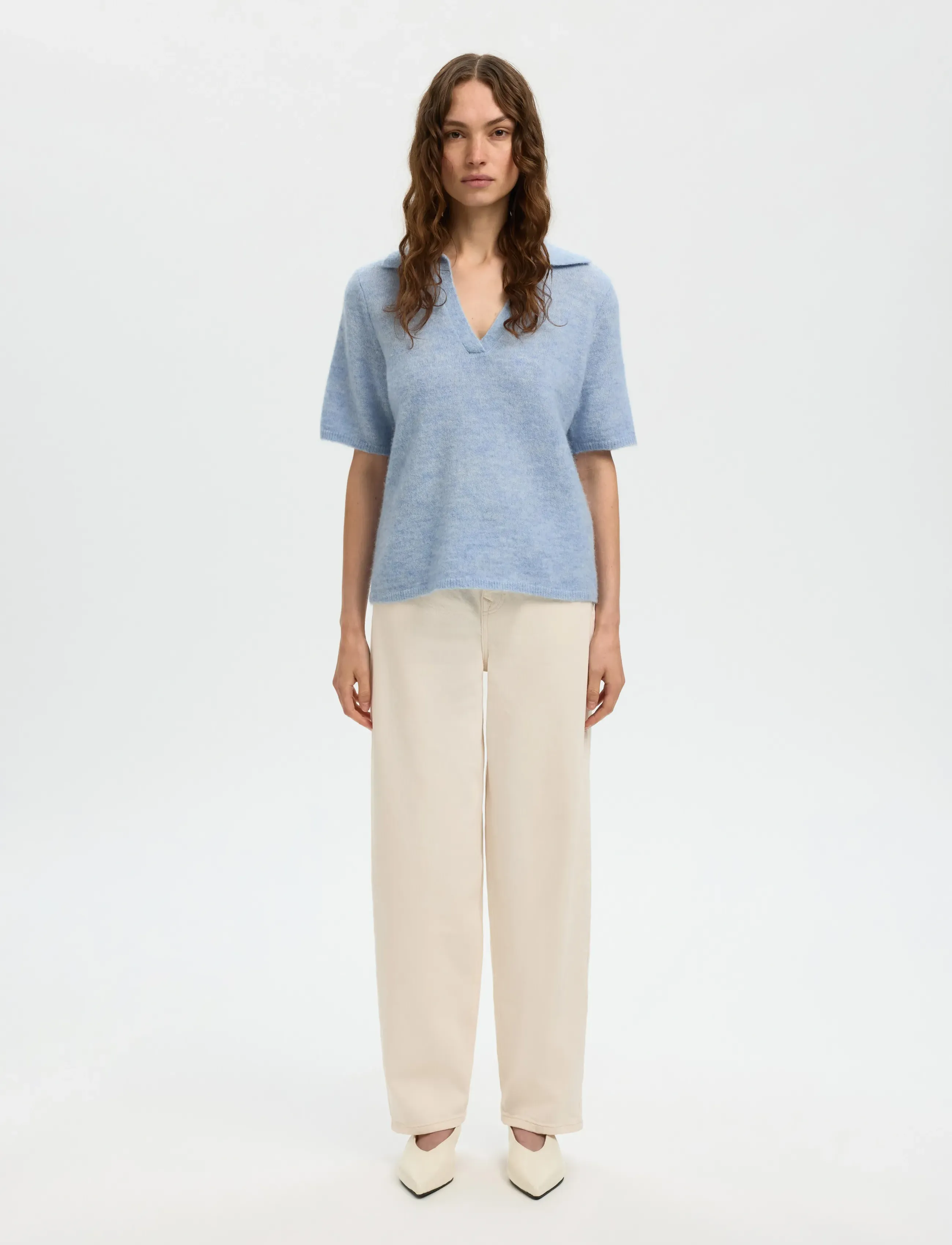 SELECTED Slflulu Ss Knit Polo Noos blusar dam – bild 3