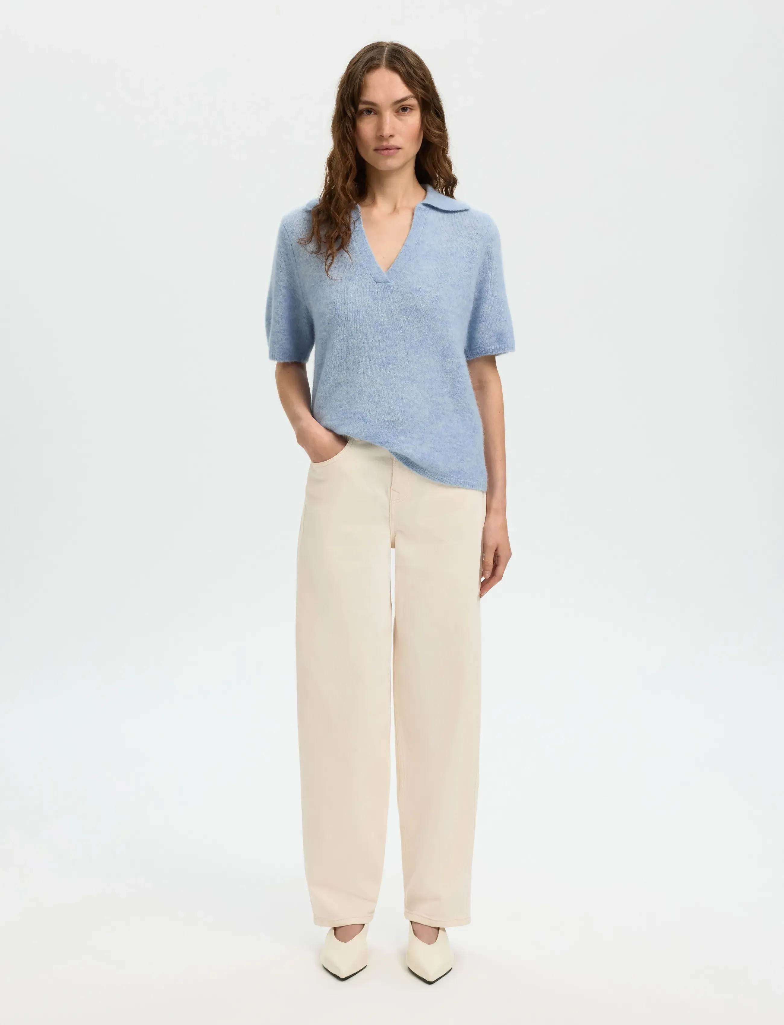 SELECTED Slflulu Ss Knit Polo Noos blusar dam – bild 5
